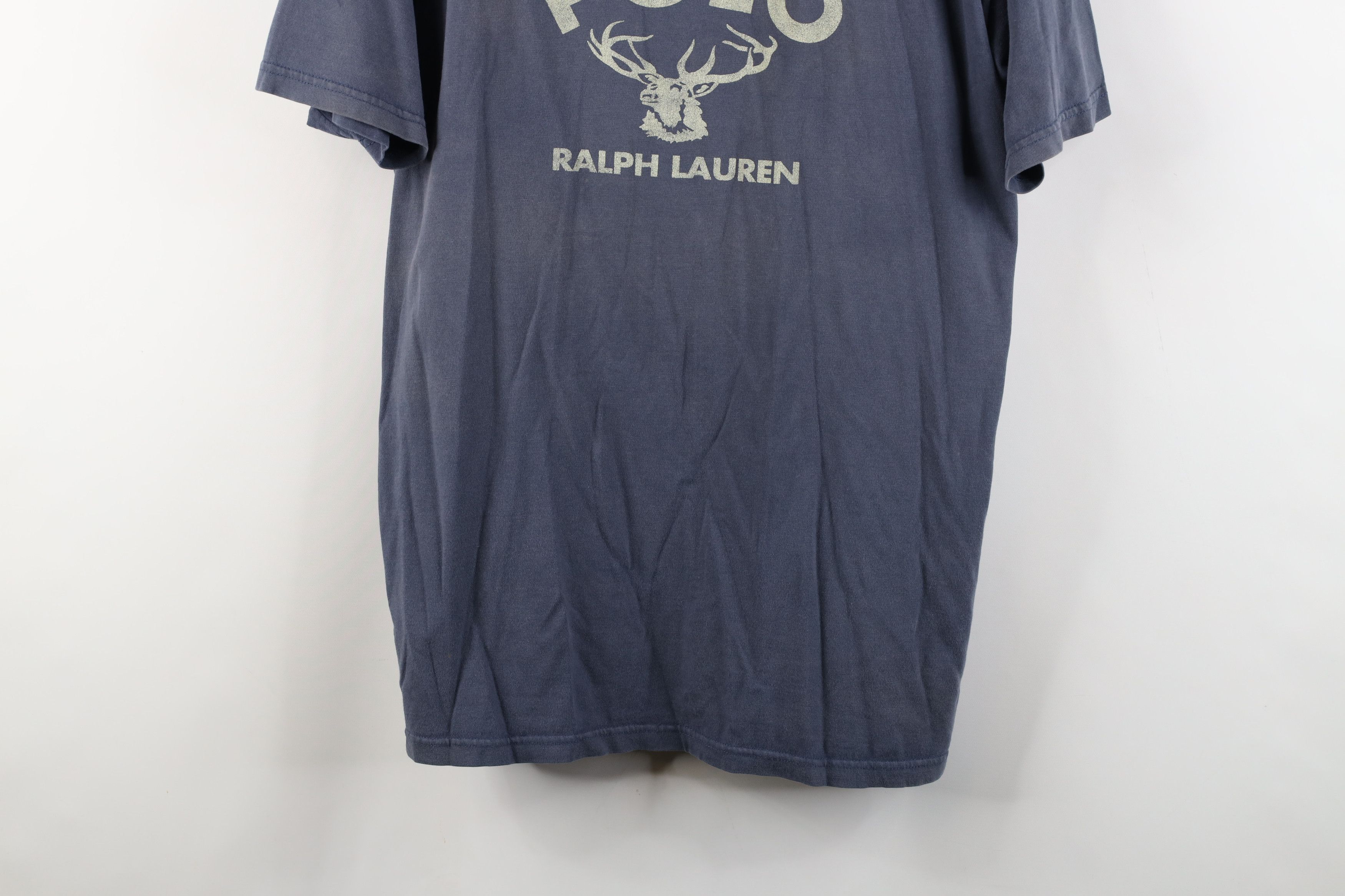 Ralph Lauren × Vintage Vintage 90s Ralph Lauren Sportsman Elk T-Shirt Blue USA Size US L / EU 52-54 / 3 - 3 Thumbnail