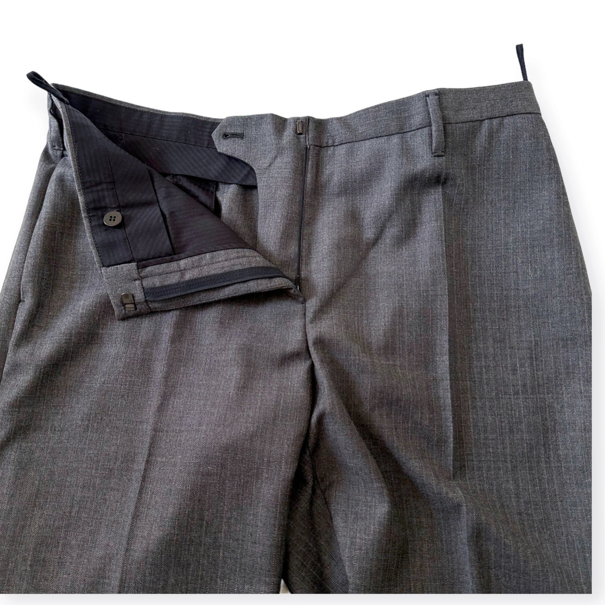 Prada Prada FW2003 Gray Wool Pants + Belt (46) Size 32" / US 10 / IT 46 - 8 Thumbnail