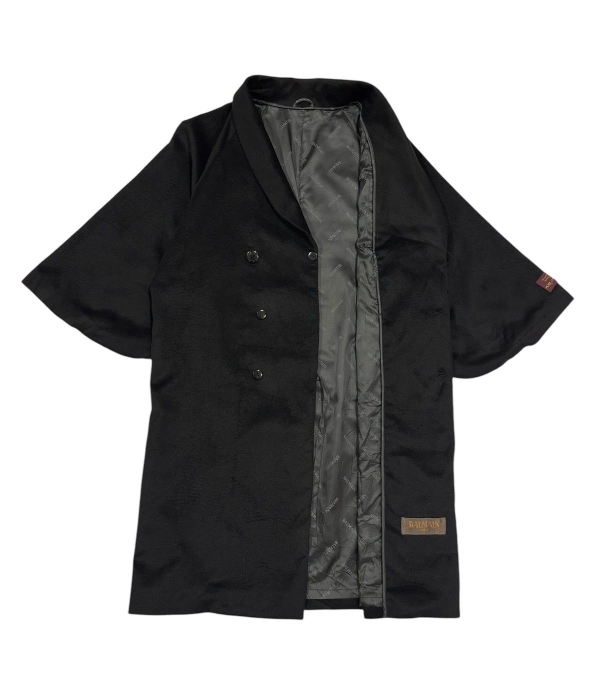 Balmain × Vintage Vtg🔥Balmain Paris Pure Cashmere Buttoned Longjacket Kimono Size US M / EU 48-50 / 2 - 4 Thumbnail