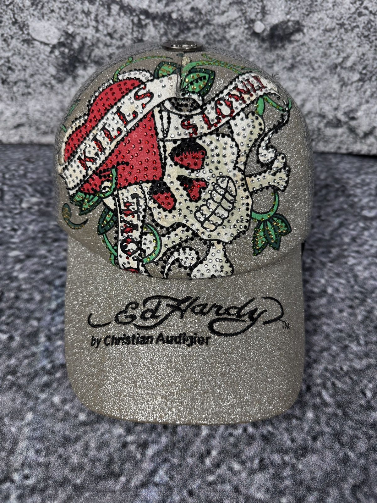 Ed Hardy Ed Hardy Baseball Cap Vintage Tattoo Wear Kills Love Slowly Size ONE SIZE - 2 Thumbnail