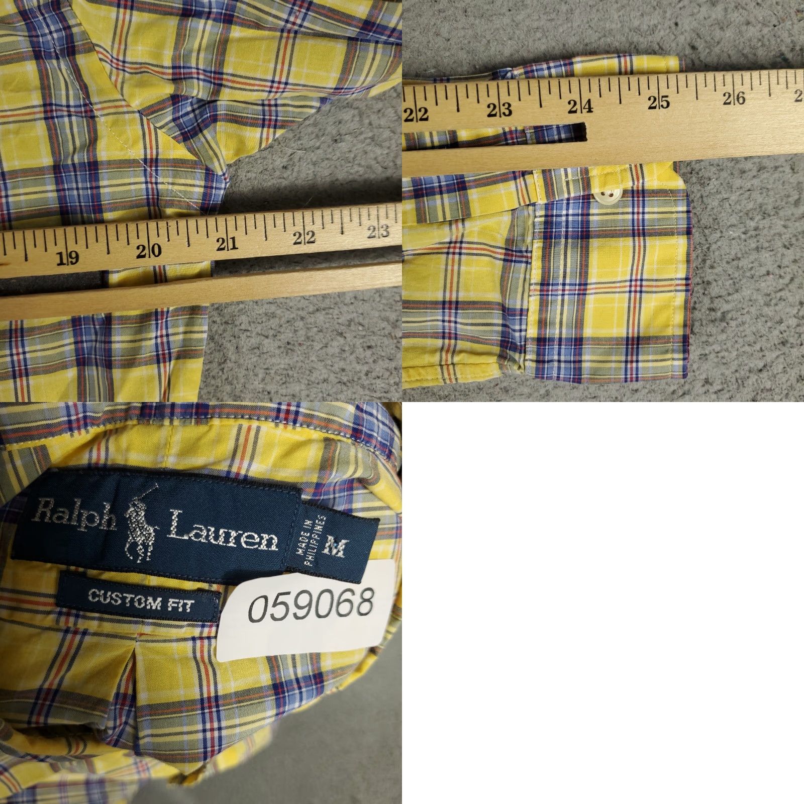 Ralph Lauren VINTAGE Ralph Lauren Button-Up Shirt Mens Medium Long Sleeve Plaid Yellow Classic Preppy Size US M / EU 48-50 / 2 - 8 Thumbnail
