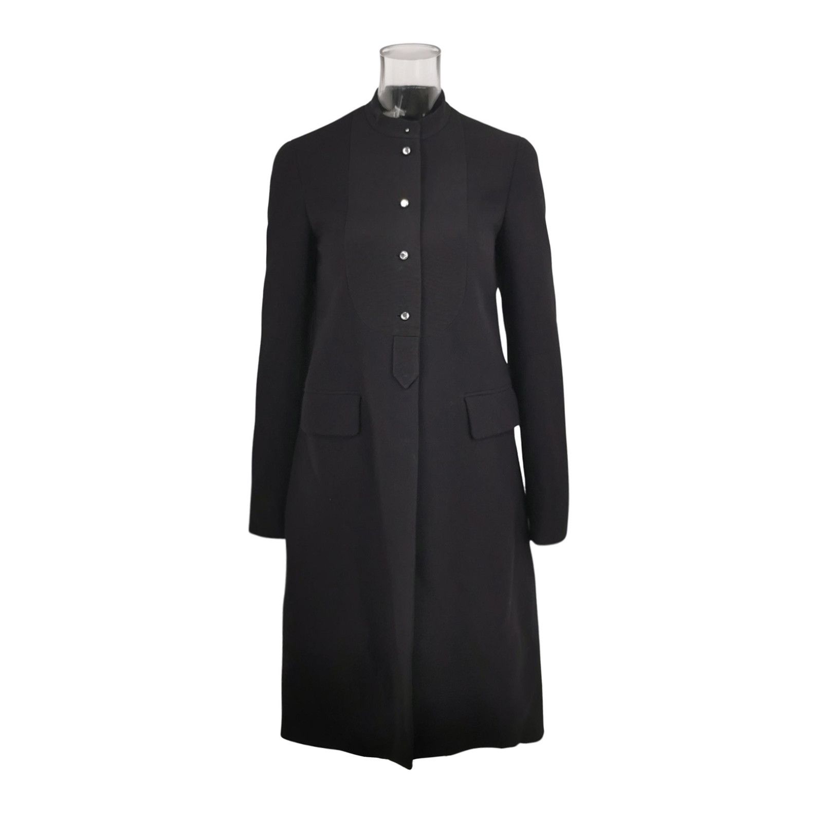 Prada Prada Wool Round Neck Long Coat Size 38 0079 Size US M / EU 48-50 / 2 - 1 Thumbnail