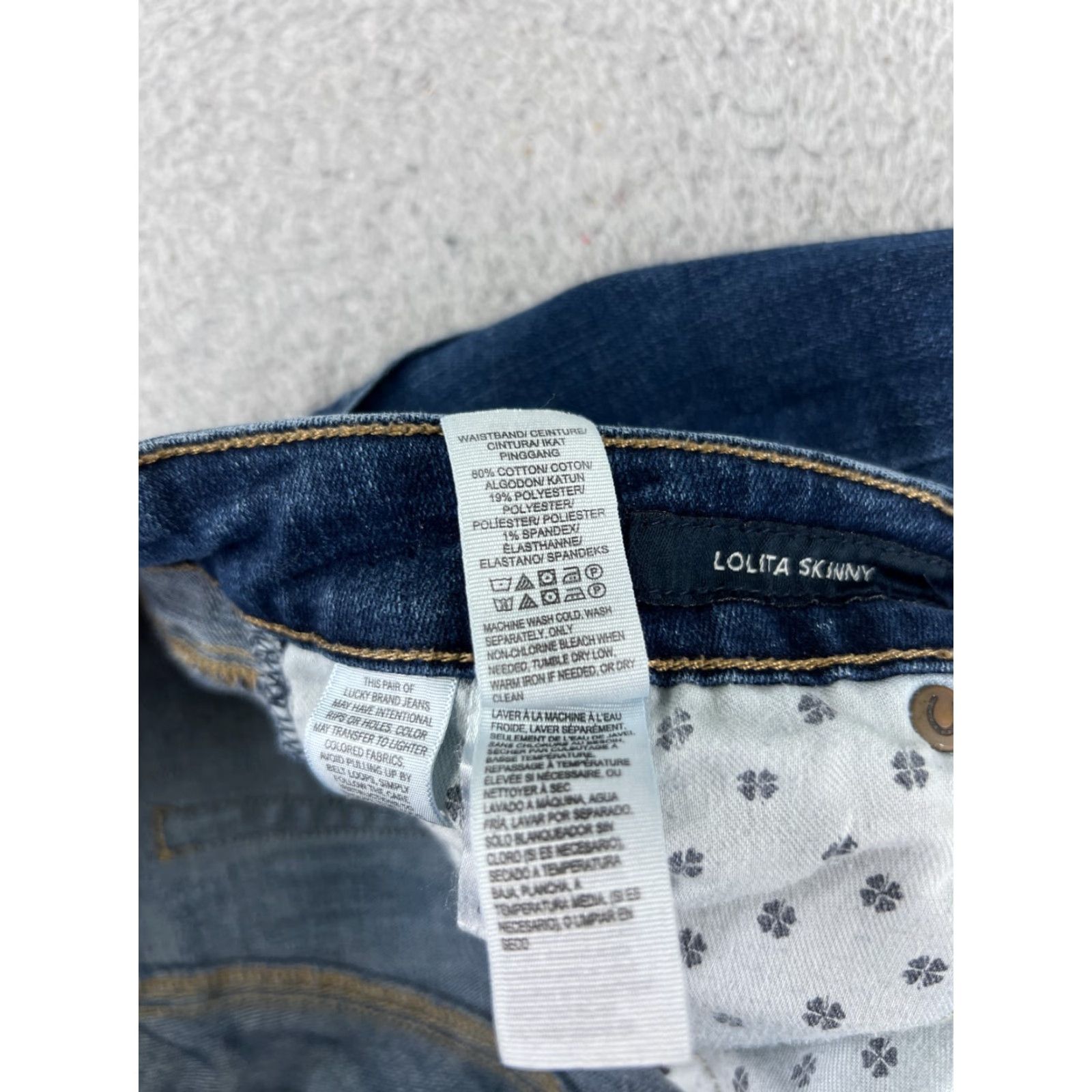 Lucky Brand Lucky Brand Jeans Womens 6 Blue Denim Skinny Regular 5-Pocket Distressed Cotton Blend 90s Style Mens, Womens Size 28" / US 6 / IT 42 - 5 Thumbnail