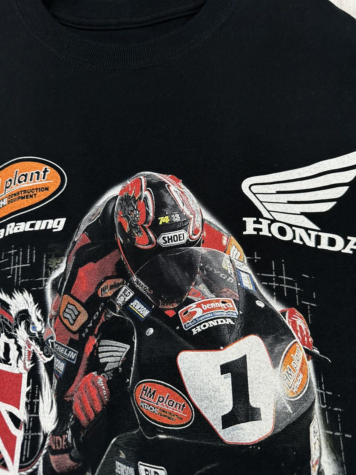 Honda × Vintage Honda k1yo with autograph Men S t-shirt black motorcycle Size US S / EU 44-46 / 1 - 8 Thumbnail