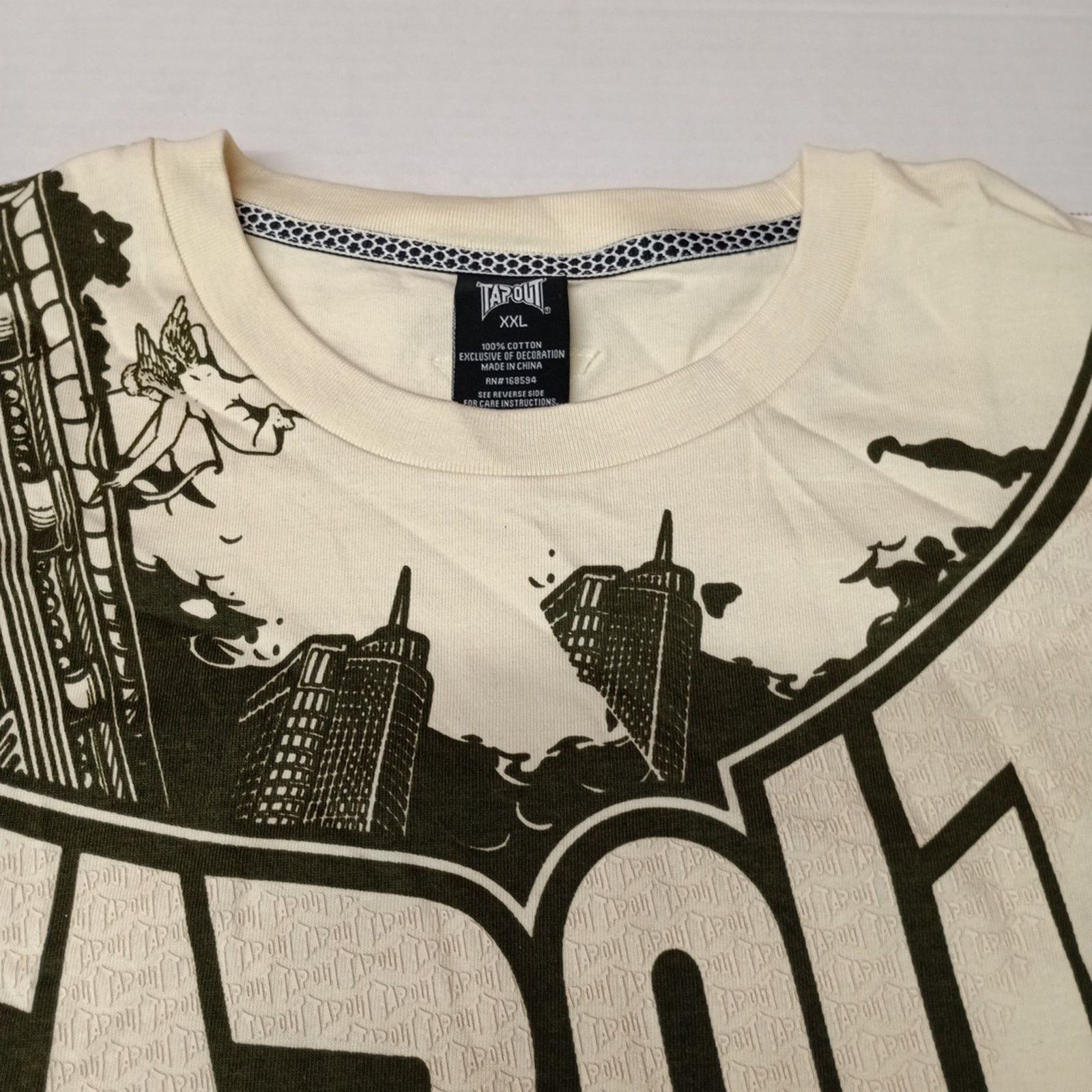 Tapout Tapout NWT Men’s AOP MMA Shirt Cotton Size 2XL Olive Cream Size US XXL / EU 58 / 5 - 2 Thumbnail