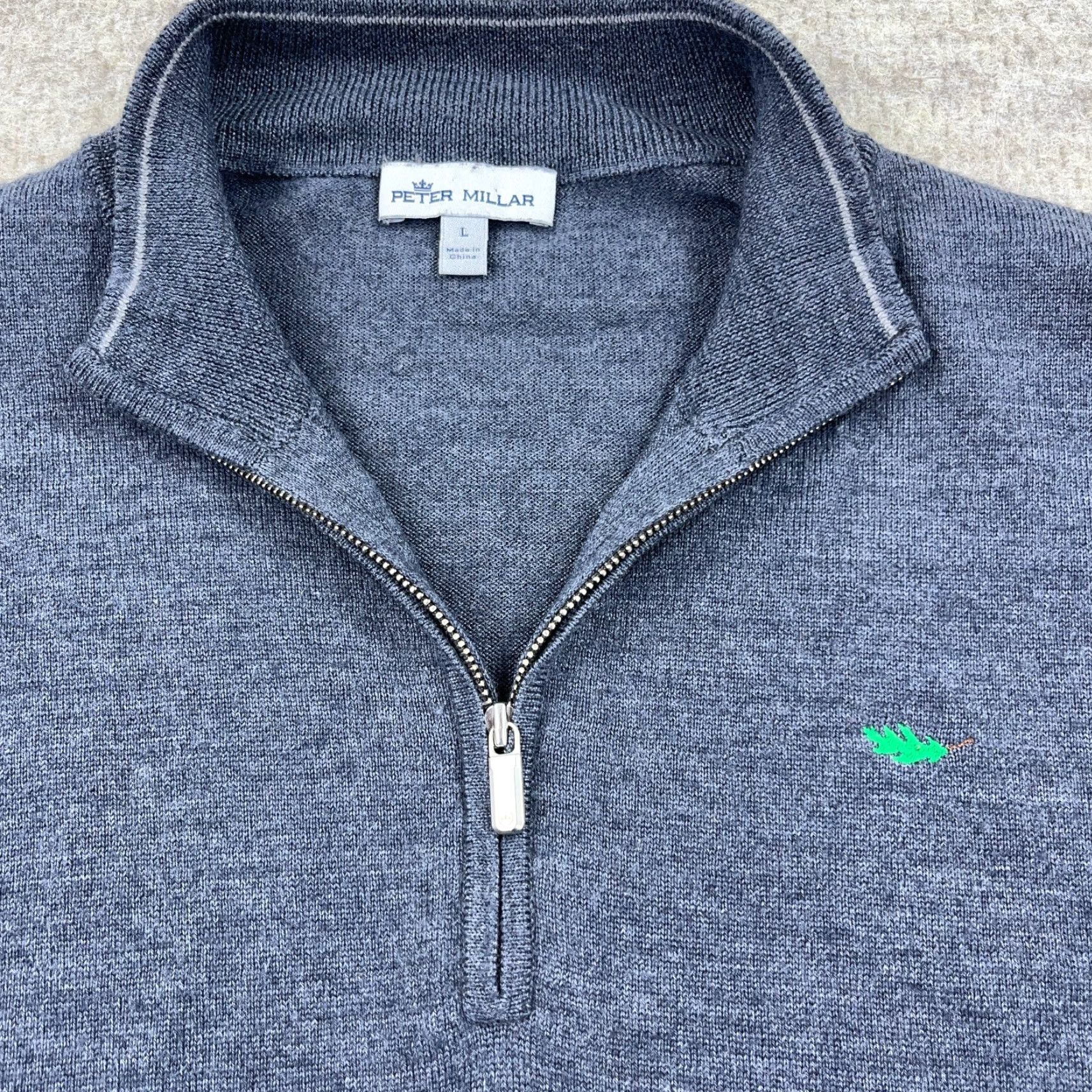 Peter Millar Peter Millar Sweater Vest Men Large Blue Knit Quarter Zip Mock Neck Size US L / EU 52-54 / 3 - 3 Thumbnail