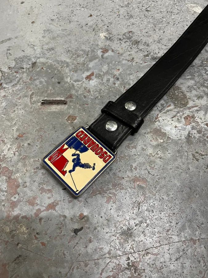 Dsquared2 2000s Dsquared2 Black Leather Ski Buckle Belt Size ONE SIZE - 6 Thumbnail