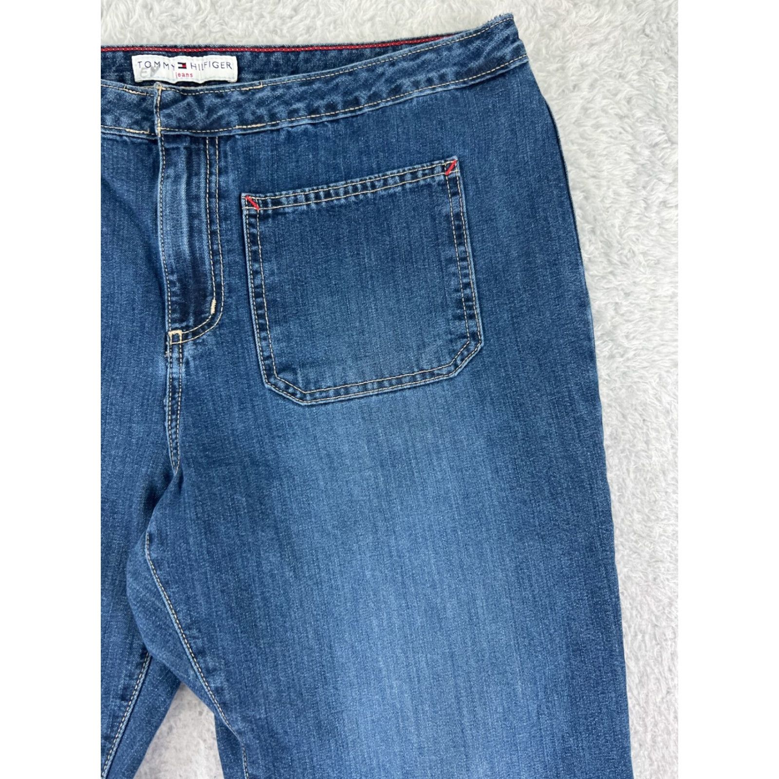 Tommy Hilfiger Tommy Hilfiger Jeans Women 14 Blue Denim Bootcut 5-Pocket Stretch Cotton Regular Inseam 32 Size 36" / US 14 / IT 50 - 6 Thumbnail