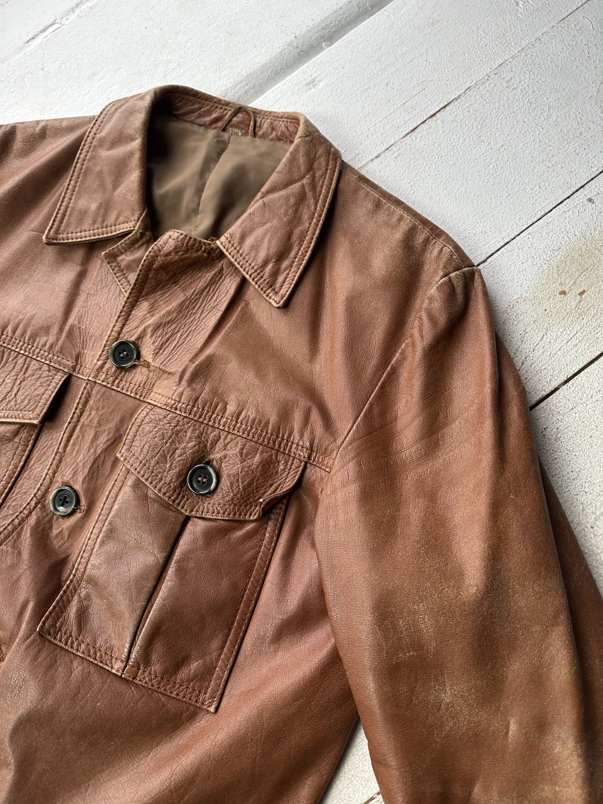Vintage VNTG🚨 LEATHER JACKET LUXURY AVANT GARDE Y2K MOTO COWBOY Size US M / EU 48-50 / 2 - 3 Thumbnail