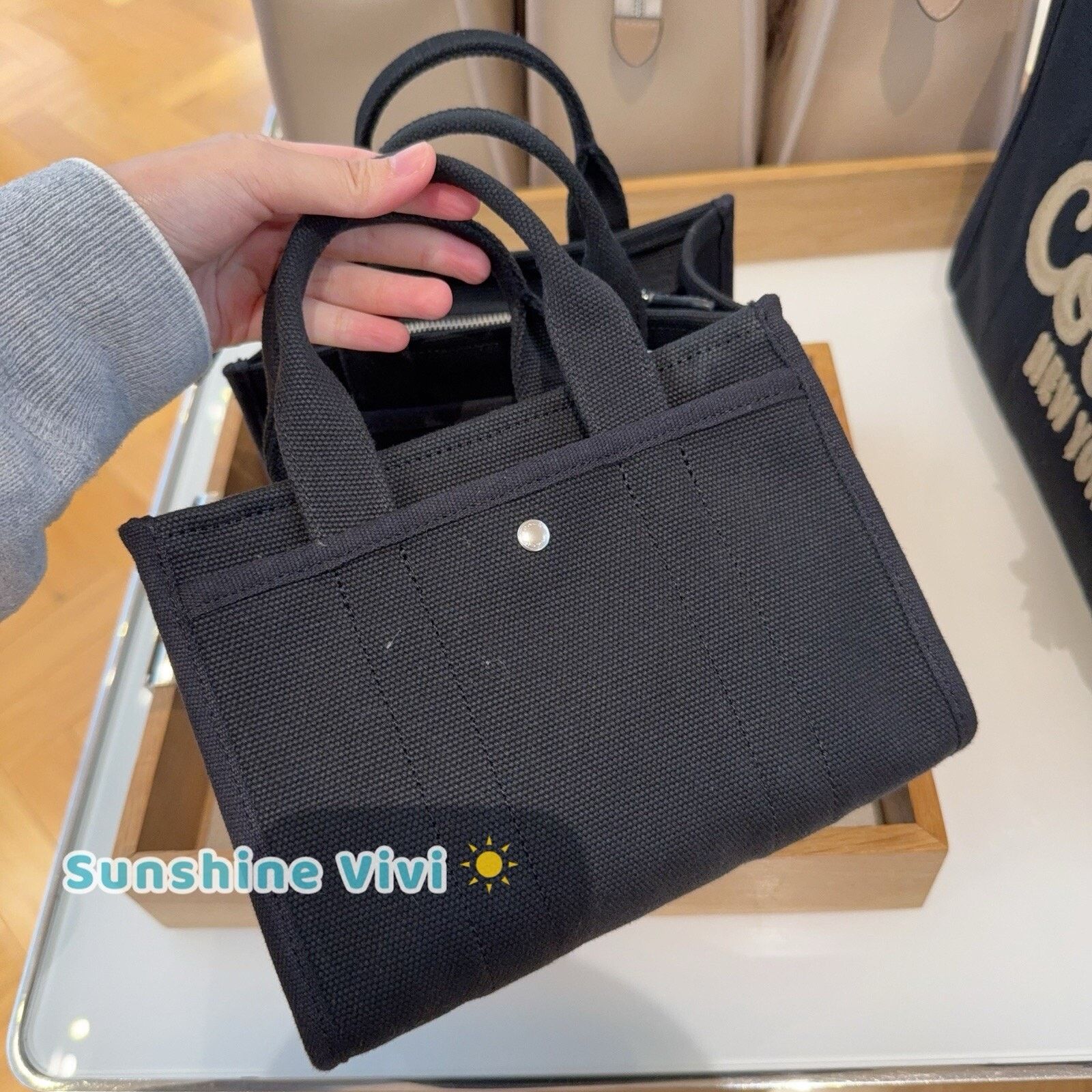 Coach NWT COACH Cargo Tote Bag 20 CZ098 Silver/Black Canvas Size ONE SIZE - 2 Thumbnail