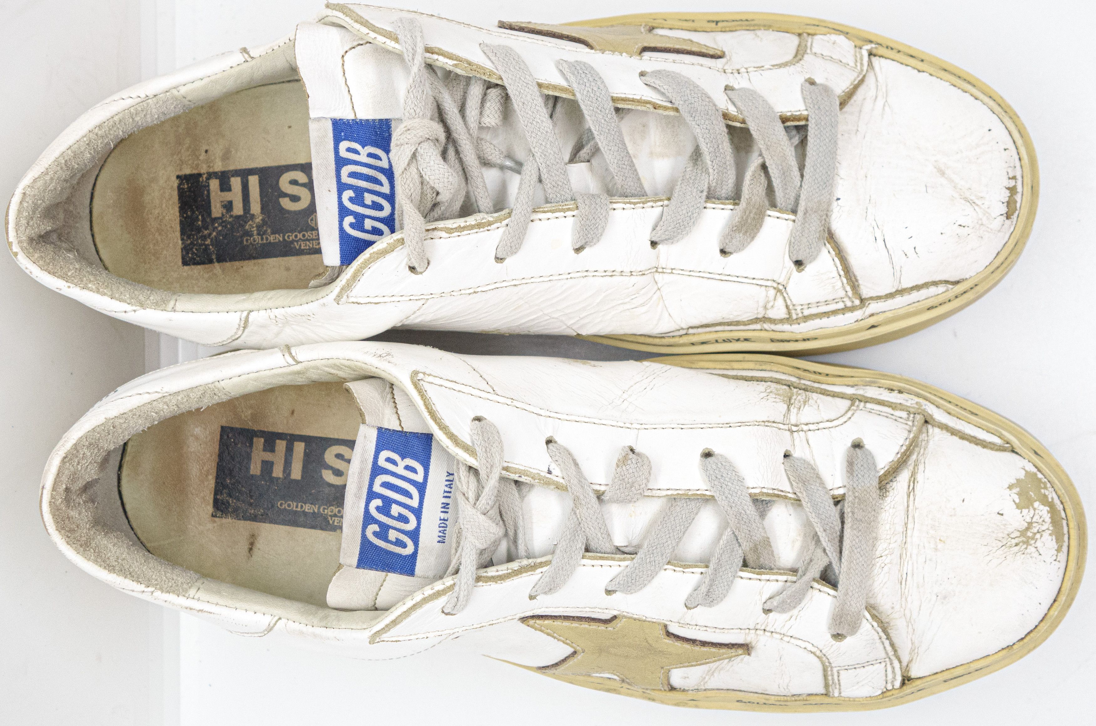 Golden Goose Hi-Star Distressed Grunge Low Sneakers Size US 9 / IT 39 - 4 Thumbnail