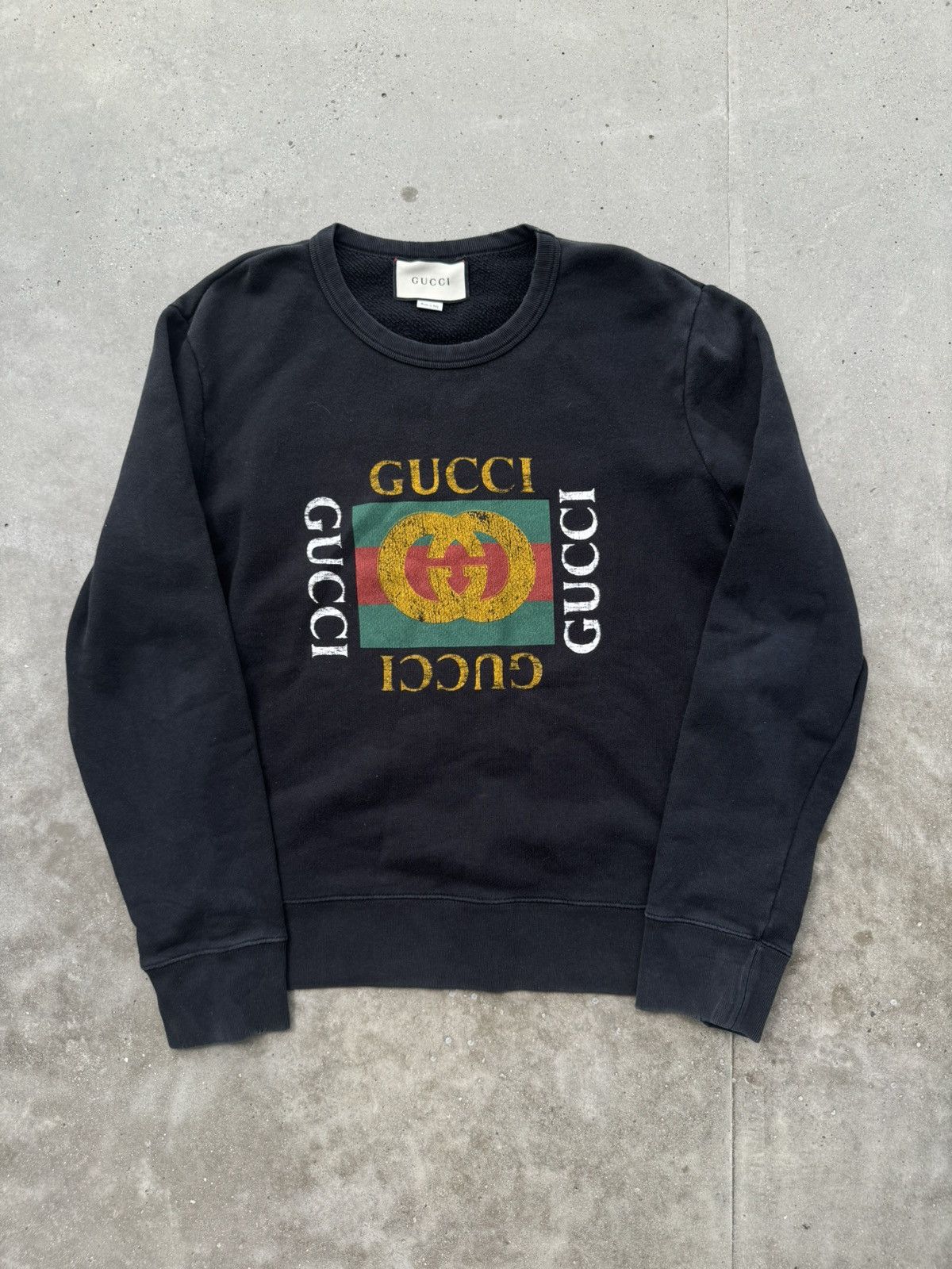 Gucci 🟢🔴🟢Gucci vintage Fake Logo Sweatshirt, sweater hype Size US M / EU 48-50 / 2 - 1 Thumbnail