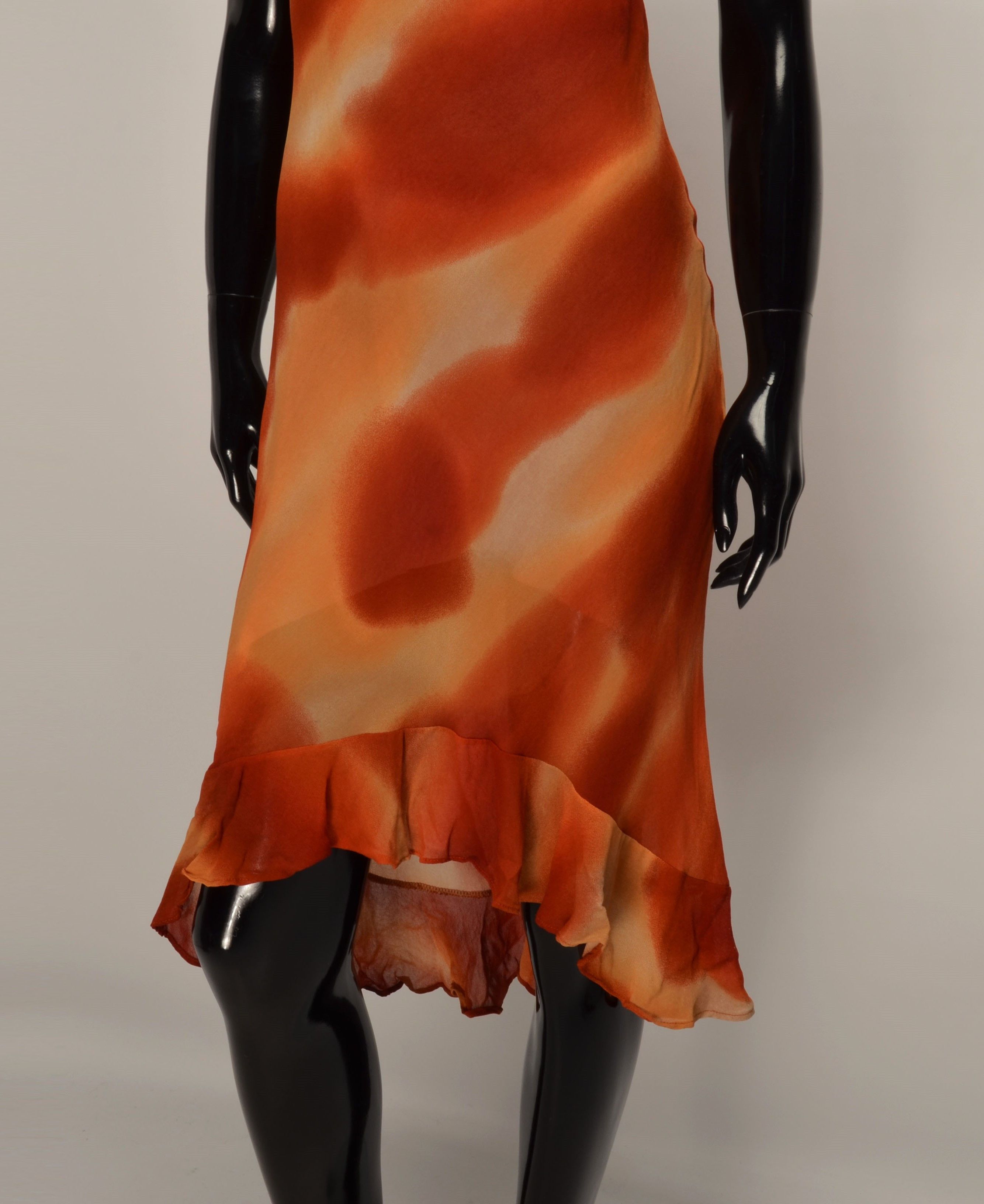 Designer × Vintage Vintage Sabbiano Y2K Mesh Gradient Mini Dress Size XS / US 0-2 / IT 36-38 - 3 Thumbnail