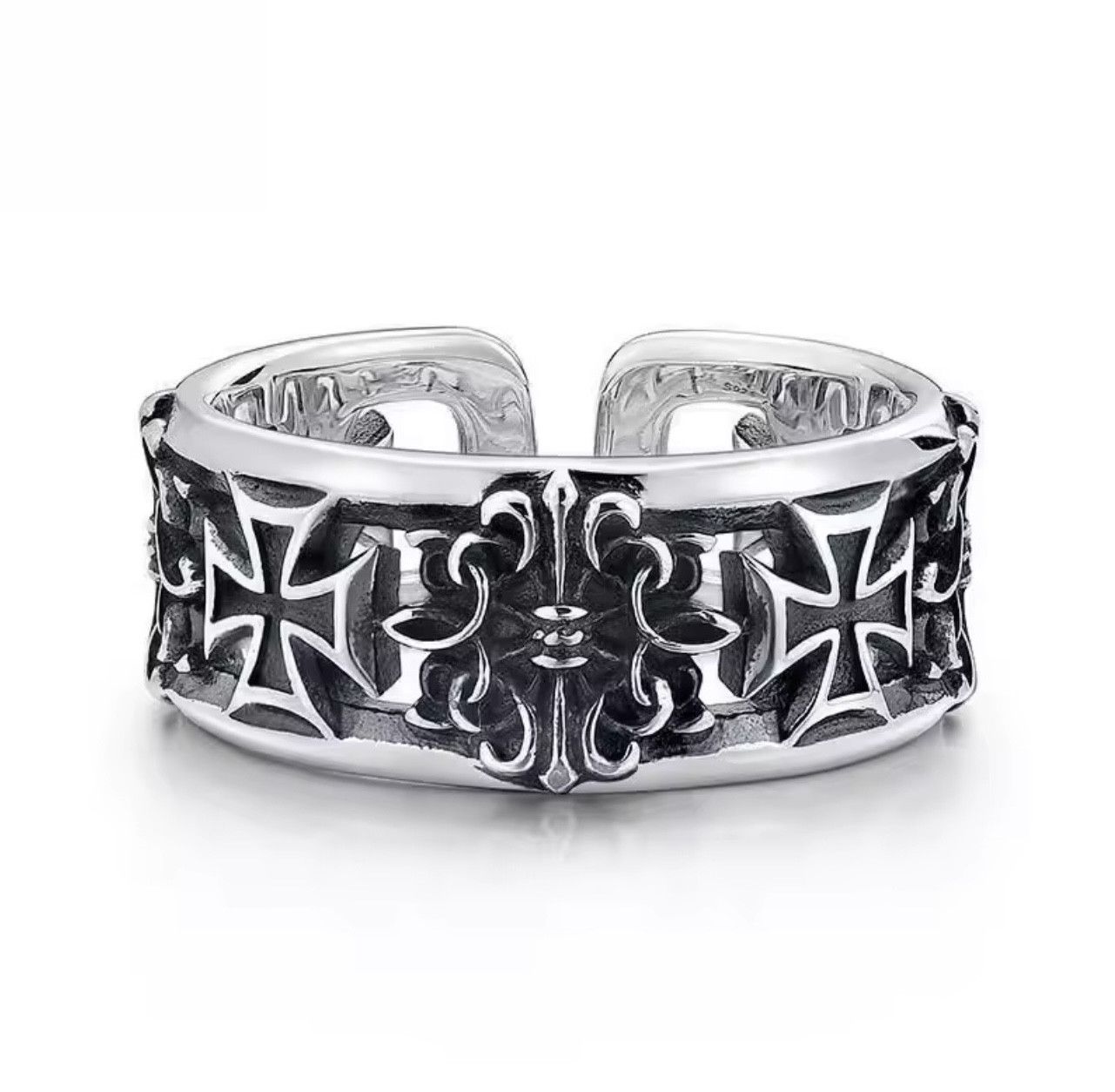 Other Bague Homme Cross Figure Resizable Ring Size ONE SIZE - 2 Thumbnail