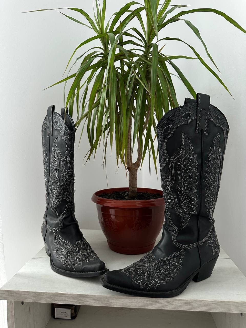 Cowboy Equipment × Vintage Vintage Cowboy Western Black Boots Size US 7 / IT 37 - 1 Thumbnail