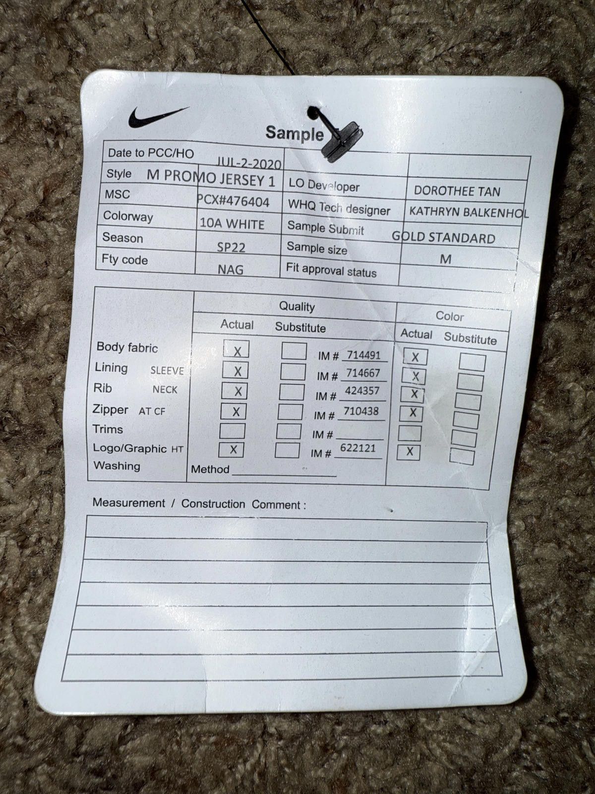 Nike Nike Men’s Vaporknit 1/4 Zip Vapor V Jersey Sample Size US M / EU 48-50 / 2 - 5 Thumbnail