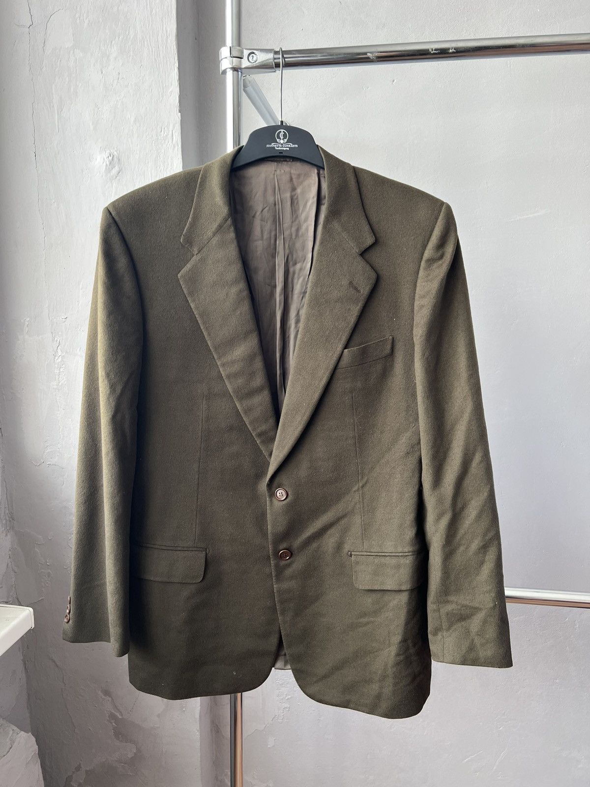 Burberry 70/80’s BURBERRYS WOOL CASHMERE MENS CLASSIC BLAZER JACKET Size 52L - 3 Thumbnail