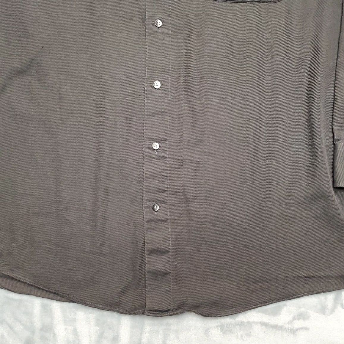 Dillard's VINTAGE Dillards Murano Shirt Mens 17 Tall Black Thick Twill Button Casual Work Size US XL / EU 56 / 4 - 2 Thumbnail