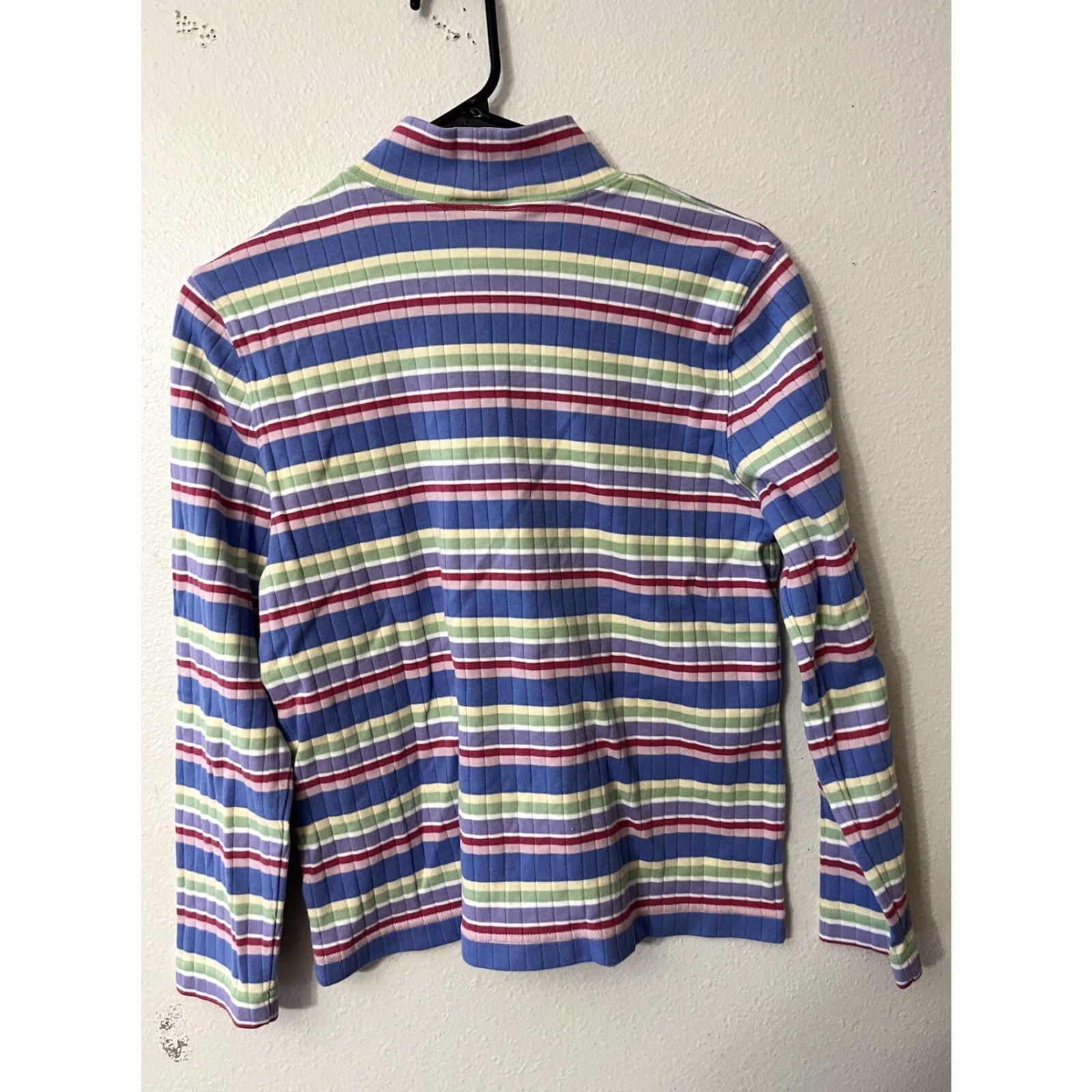 Talbots Talbots Women's Sweater Multicolor Striped Mock Neck Pullover Size PS Petite Adult Small Womens Size S / US 4 / IT 40 - 2 Thumbnail