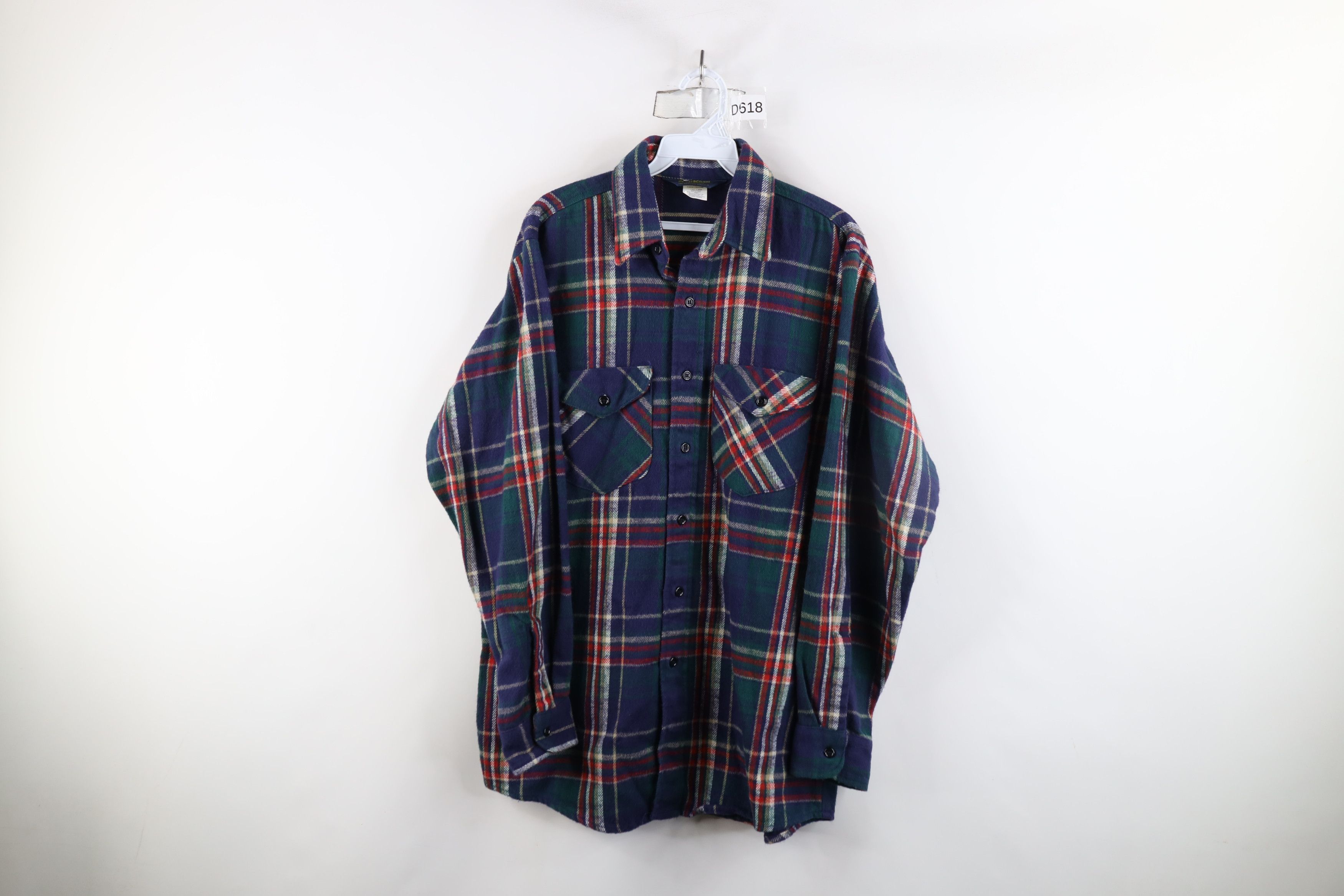 Vintage Vintage 90s OshKosh B'Gosh Heavyweight Flannel Button Shirt Size US M / EU 48-50 / 2 - 1 Thumbnail