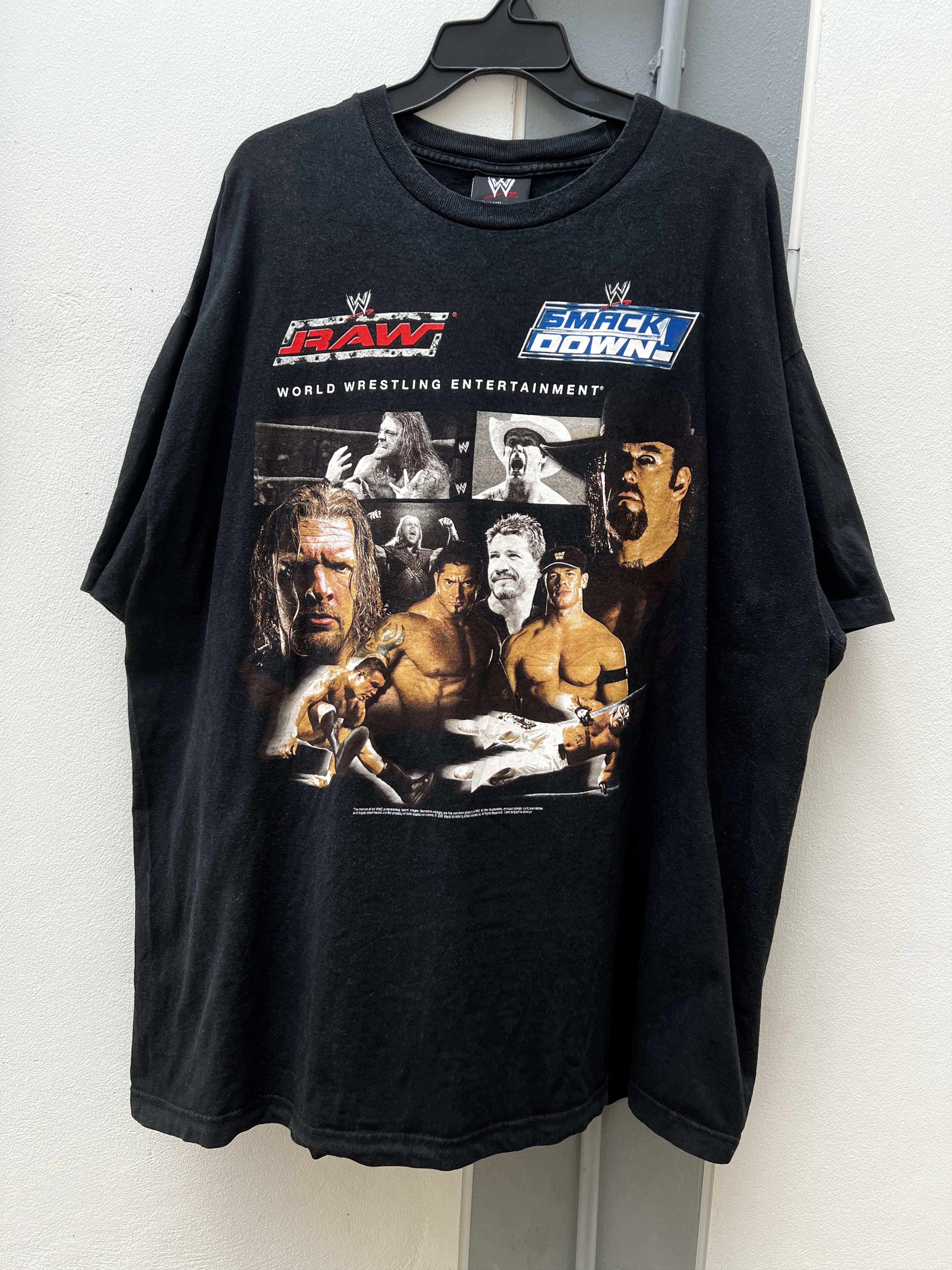 WCW/nWo × WWE × WWF Vintage WWE Smack Down Raw Wrestling Promo Tee Faded 2XL Size US XXL / EU 58 / 5 - 2 Thumbnail