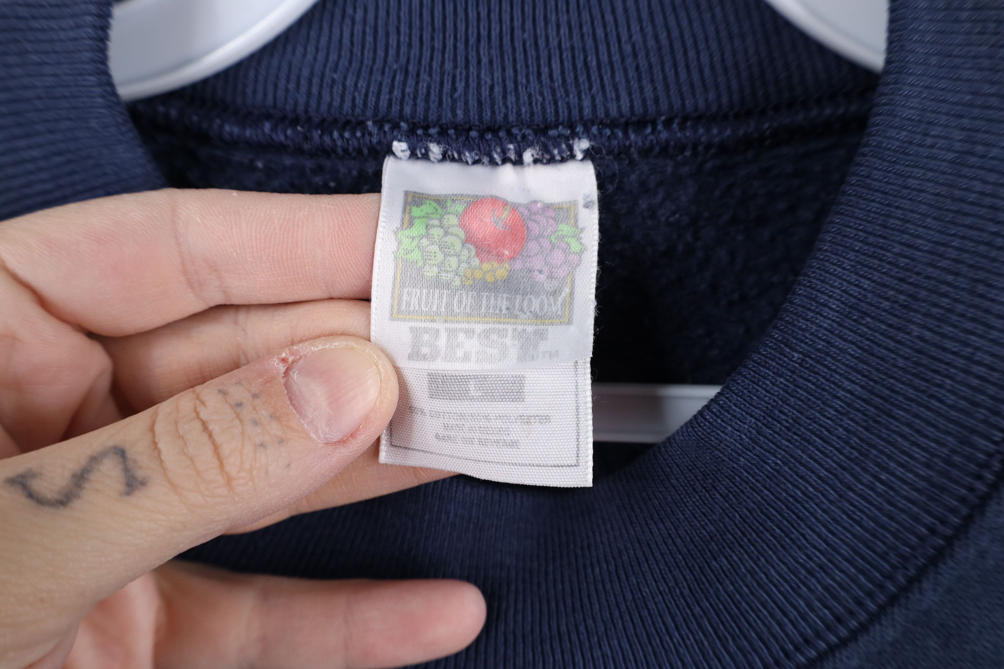 Vintage Vintage 90s Streetwear Patchwork Jean Pocket Sweatshirt Size L / US 10 / IT 46 - 8 Thumbnail