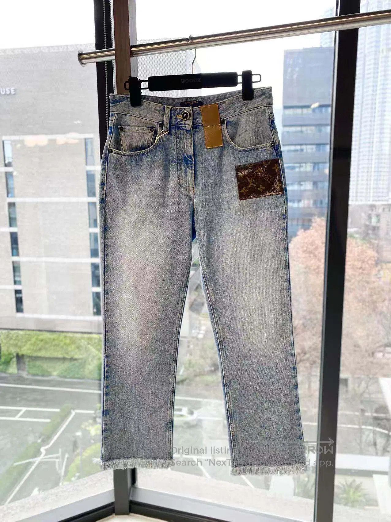Louis Vuitton Louis Vuitton Presbyopia leather brand logo washed denim t Size 24" / US 00 / IT 34 - 2 Thumbnail