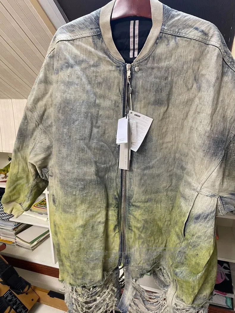 Rick Owens Rick Owens Acid Wash Denim Down Jacket. Size US XS / EU 42 / 0 - 1 Thumbnail