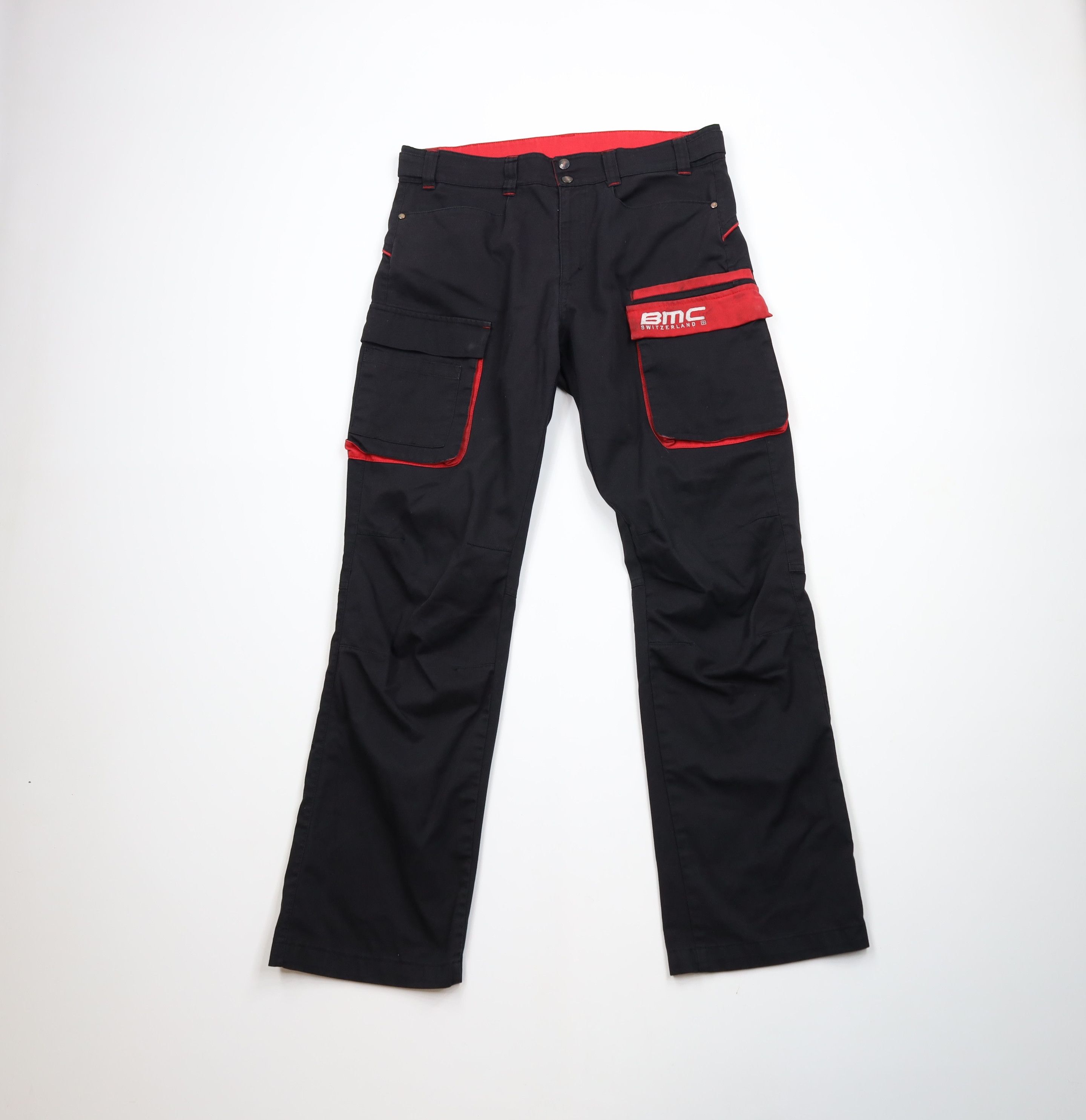 Vintage Vintage 90s BMC Switzerland Bicycles Wide Leg Cargo Pants Size US 34 / EU 50 - 1 Thumbnail