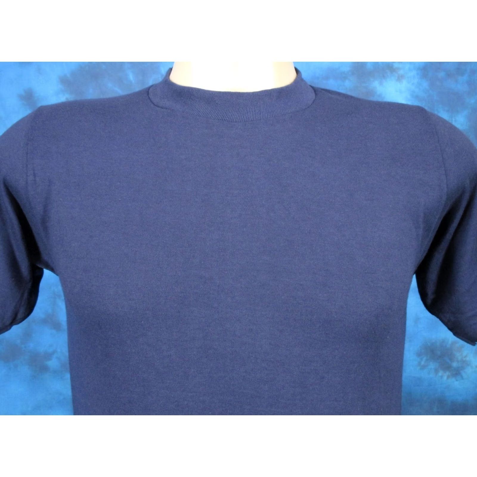 Jerzees VINTAGE Jerzees T-Shirt Navy BLUE 80s 90s NOS Cotton-Blend Paper Thin Short Sleeve Mens XS Size US XS / EU 42 / 0 - 3 Thumbnail