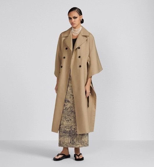 Dior o1w1db10824 Long Wrap Skirt in Beige Size 30" / US 8 / IT 44 - 4 Thumbnail