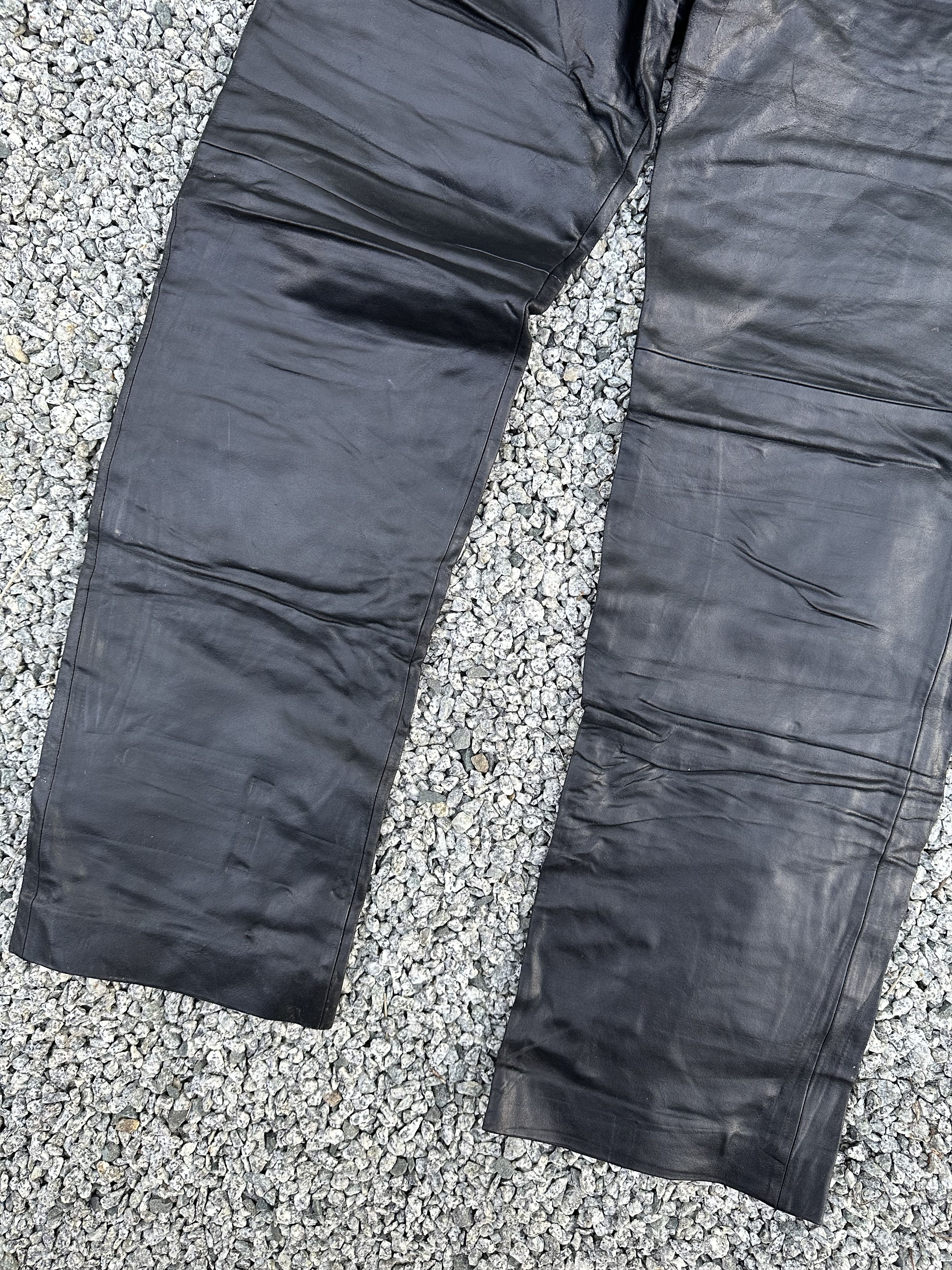 Yoshiyuki Konishi Japanese Brand Ficce Yoshiyuki Konishi Leather Biker Pants Size US 32 / EU 48 - 9 Thumbnail