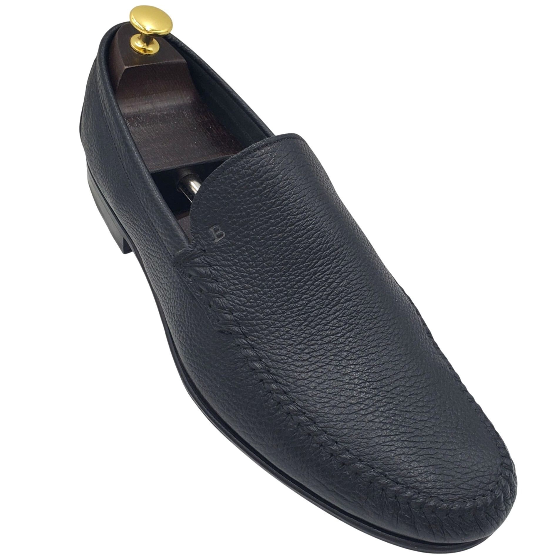 Bally Switzerland Callan Men's size 12 Black Pebble Leather