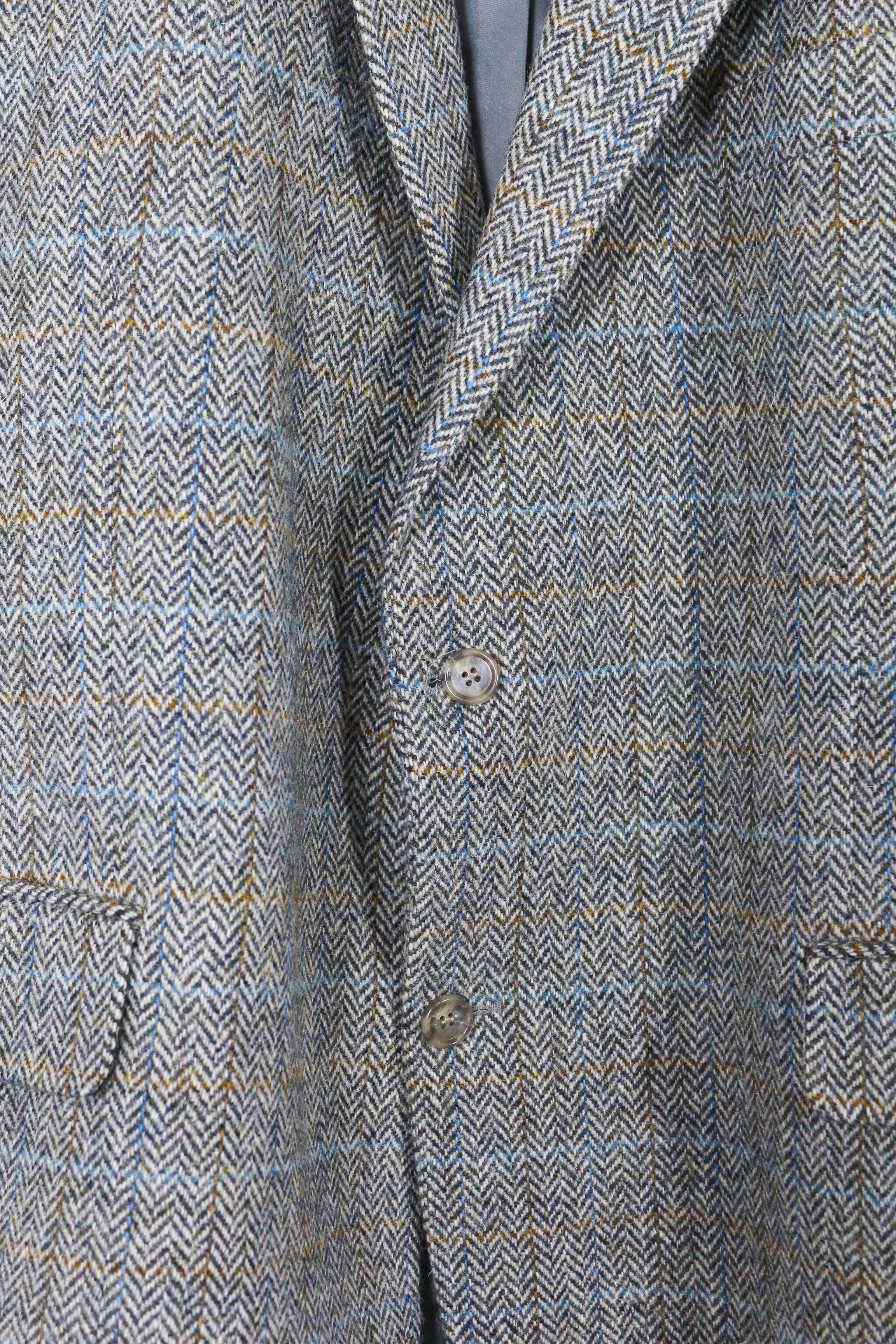 Harris Tweed Vintage Harris Tweed Wool Blazer Jacket 90s Size US XXL / EU 58 / 5 - 2 Thumbnail