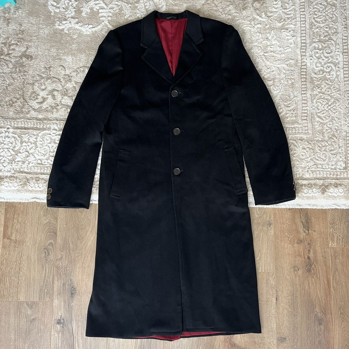Brioni Brioni @ Bangkok Black Overcoat Wool Size US M / EU 48-50 / 2 - 1 Thumbnail