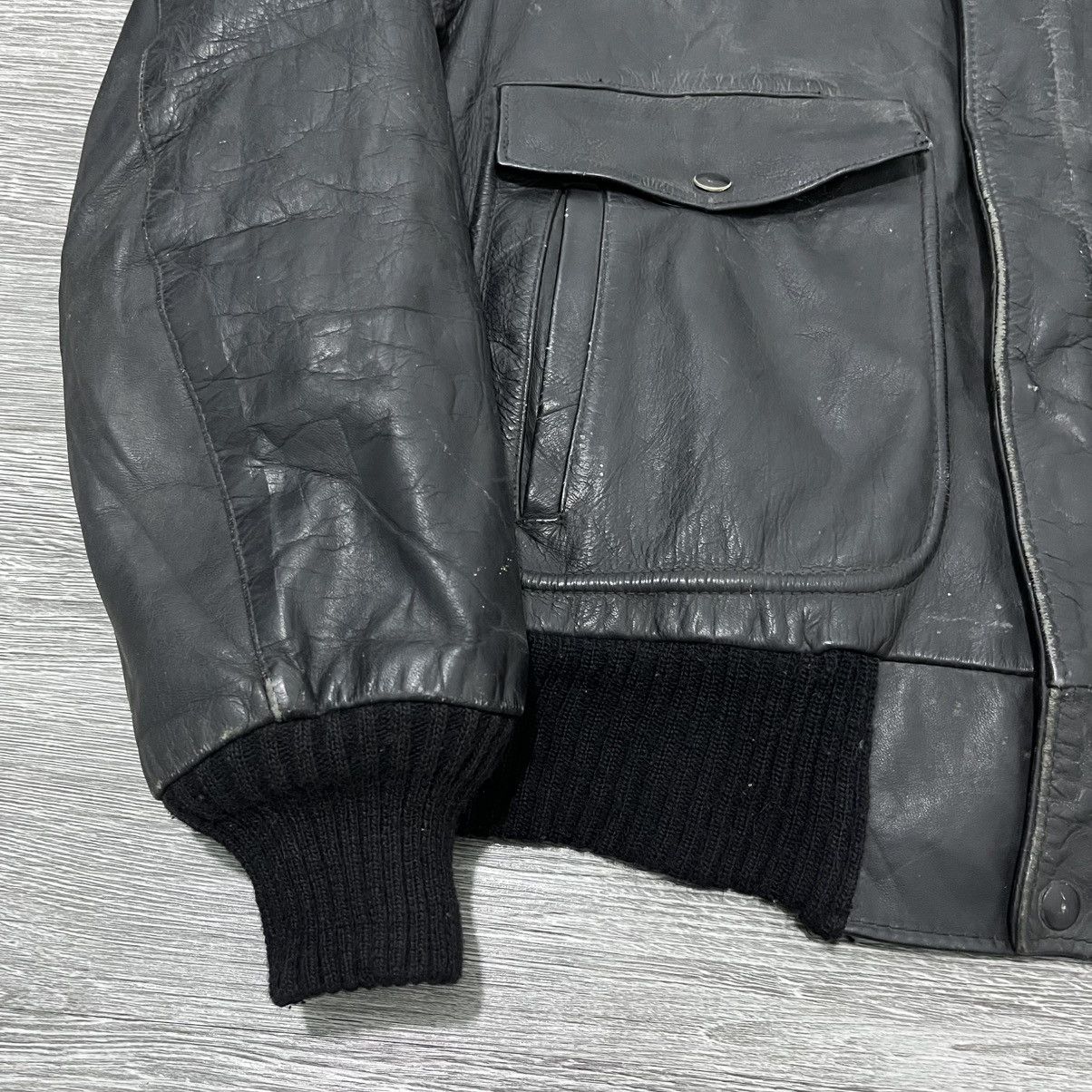 Leather VTG OAKTON LIMITED Bomber Fight Leather Jacket Size US XL / EU 56 / 4 - 3 Thumbnail