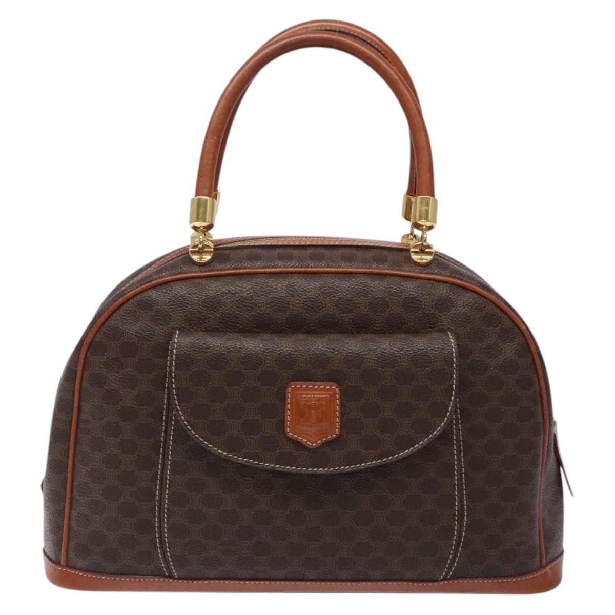 Celine CELINE Macadam Canvas Hand Bag Pvc Leather Brown Gold Size ONE SIZE - 2 Thumbnail