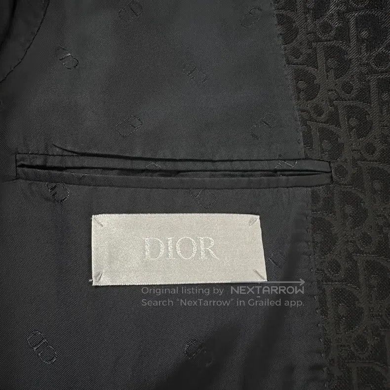 Dior Dior Dark Pattern Collar Logo Wool Suit Jacket Size US M / EU 48-50 / 2 - 4 Thumbnail