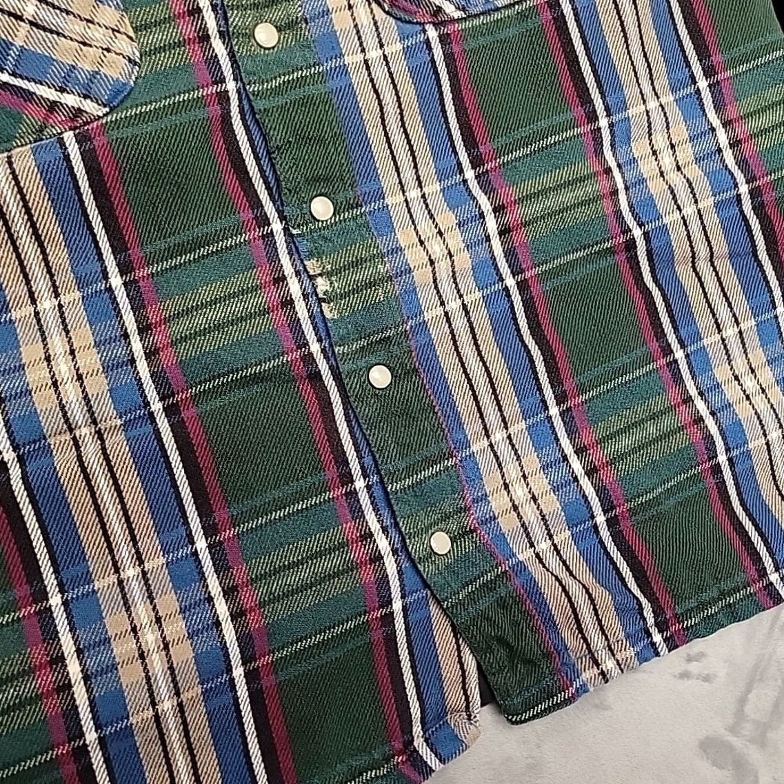 Vintage VINTAGE Five Brother Flannel Shirt Jacket Mens L Green Plaid Quilted Lined Workwear Grunge Size US L / EU 52-54 / 3 - 2 Thumbnail