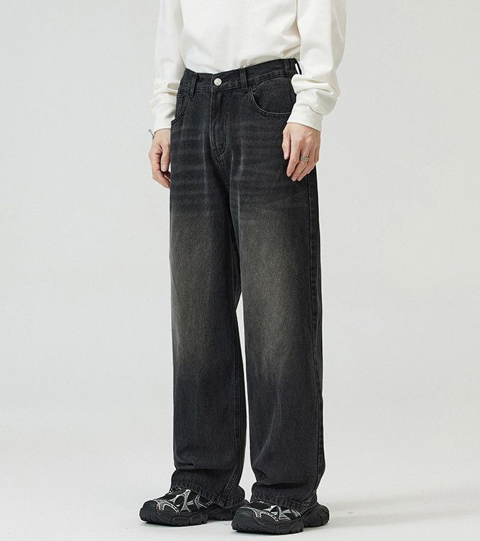 Jean American Straight loose wide-leg washed vintage jeans y2k Size US 32 / EU 48 - 3 Thumbnail