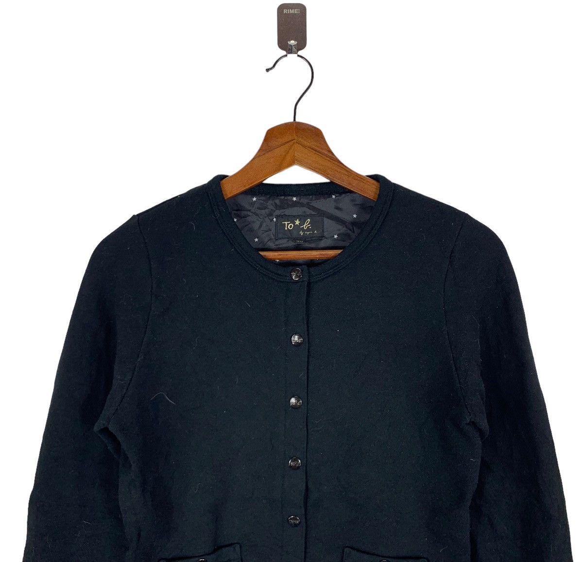 agnes b. Vintage Agnes B Snap Button Black Cardigan Size S / US 4 / IT 40 - 4 Thumbnail