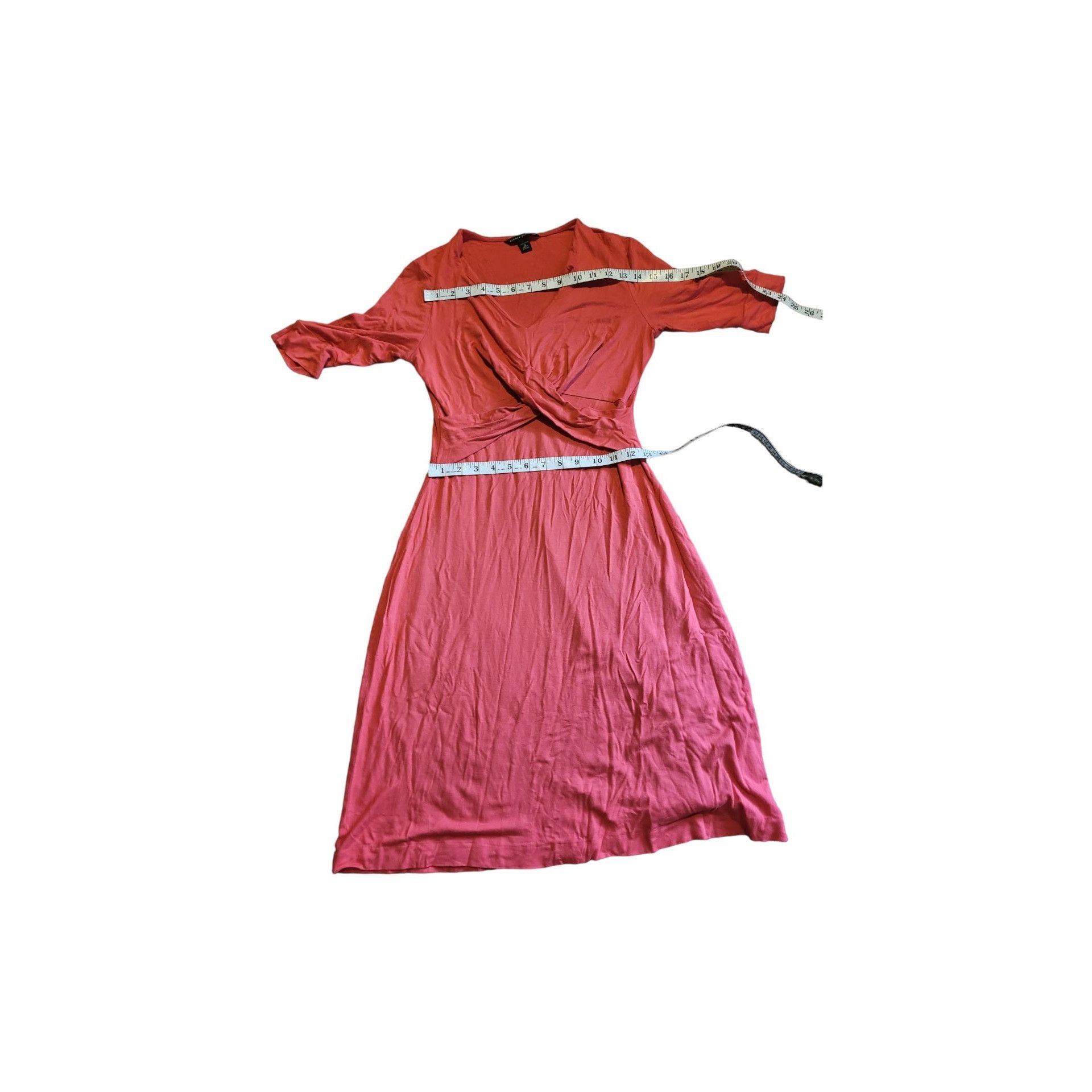 Banana Republic Banana Republic Wrap Dress Women Sz S Stretch Rayon Pink Eve Size S / US 4 / IT 40 - 4 Thumbnail