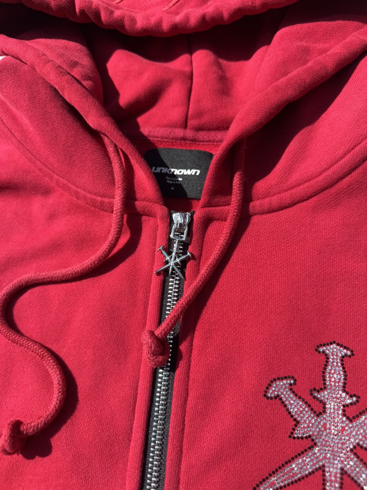 Unknown London Unknown London Rheistone Dagger Baggy Zip Hoodie Size US M / EU 48-50 / 2 - 6 Thumbnail