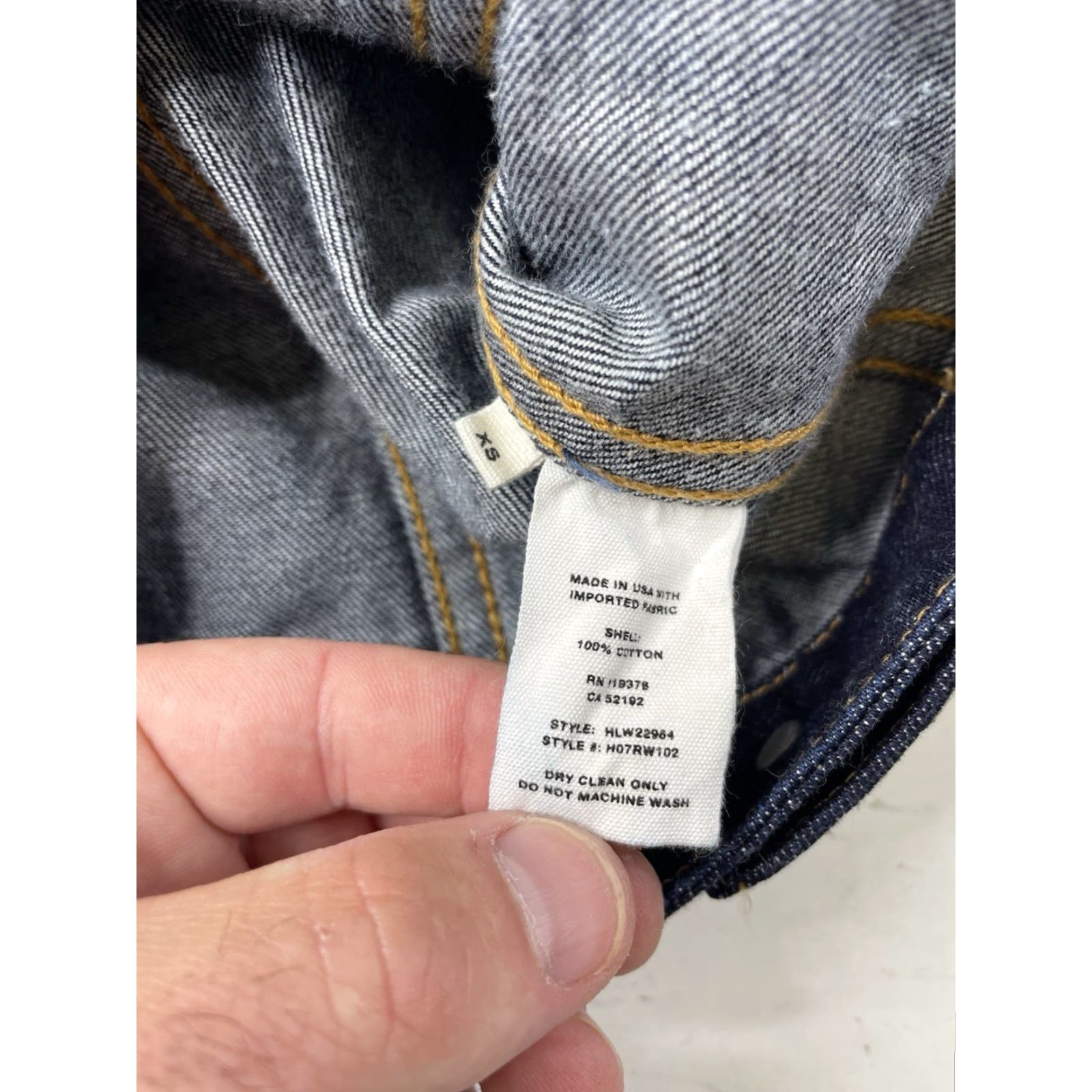 Helmut Lang Helmut Lang Jacket Mens XS Denim Motorcycle Zip Short Slim Silver Size US 27 - 6 Thumbnail