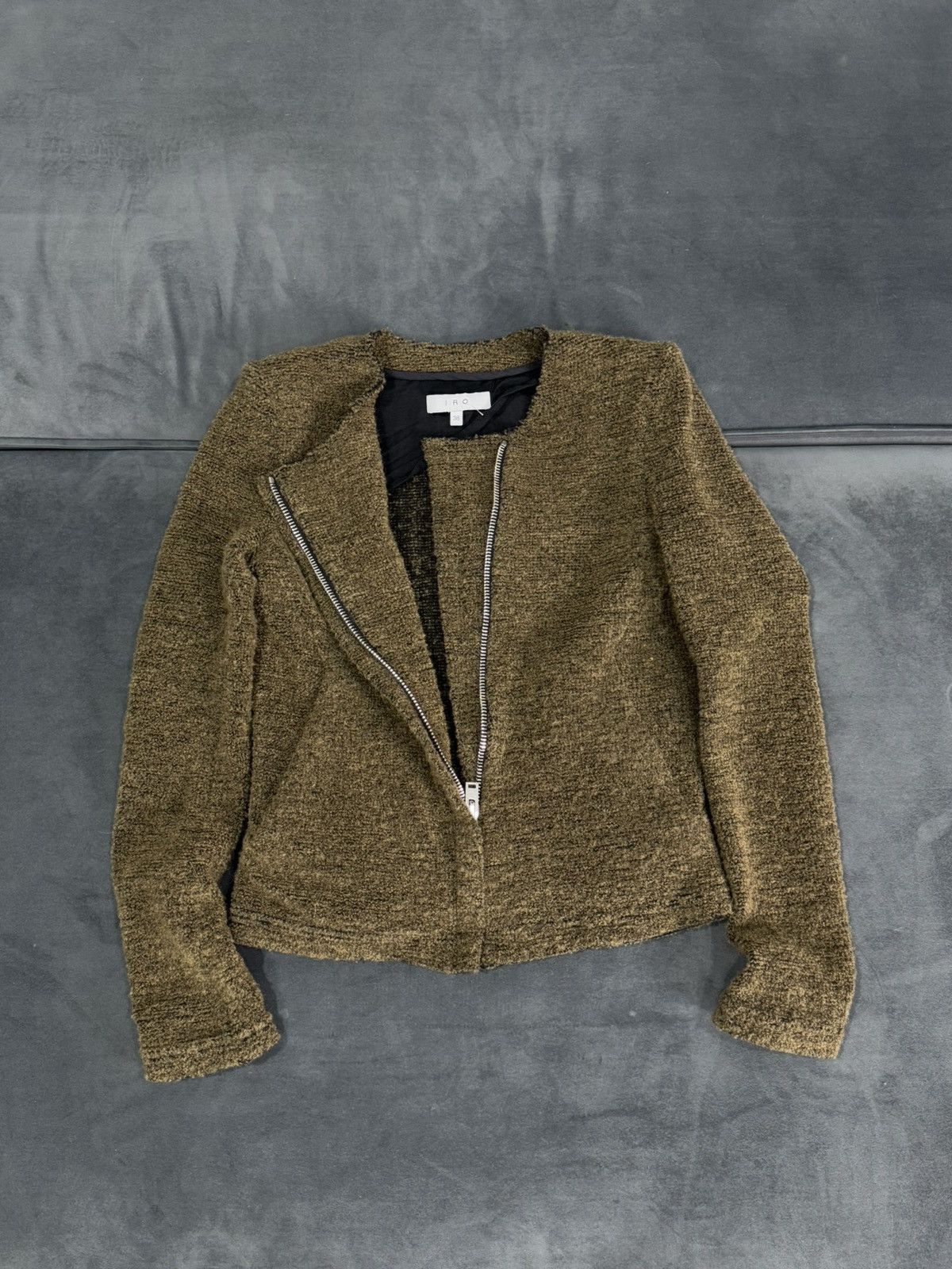 Iro Avant Garde Iro Rick Owens Style Wool Luxury Y2K Zip Jacket Size XS / US 0-2 / IT 36-38 - 7 Thumbnail