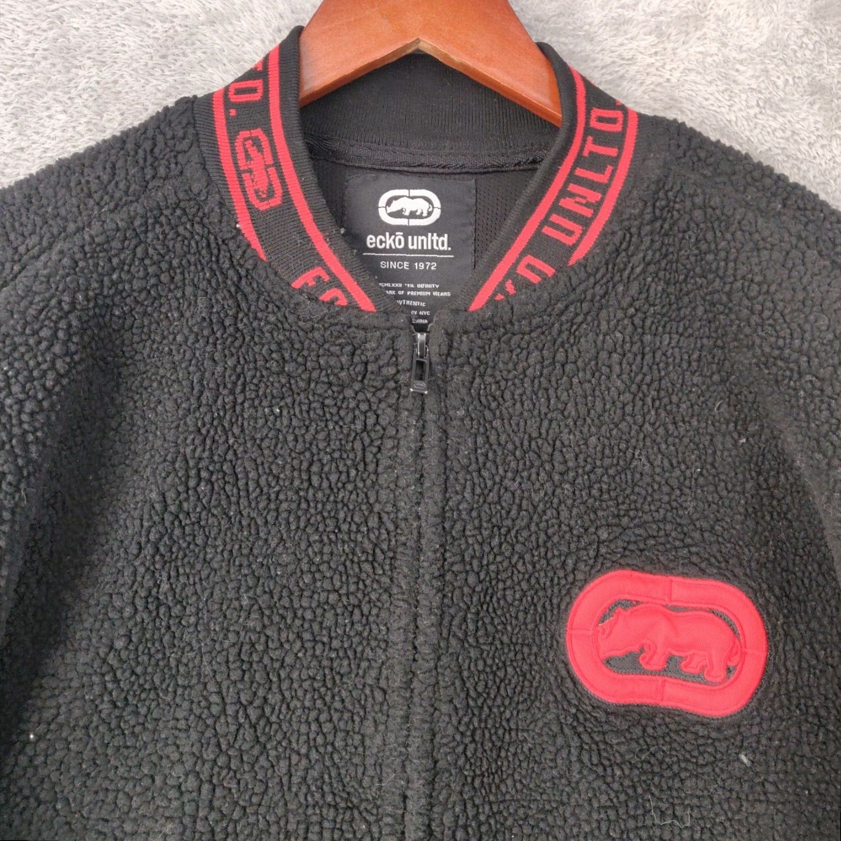 Ecko Unltd. VINTAGE Ecko Unltd. Jacket Mens XL Black Bomber Jacket Hip Hop Y2k Size US XL / EU 56 / 4 - 2 Thumbnail