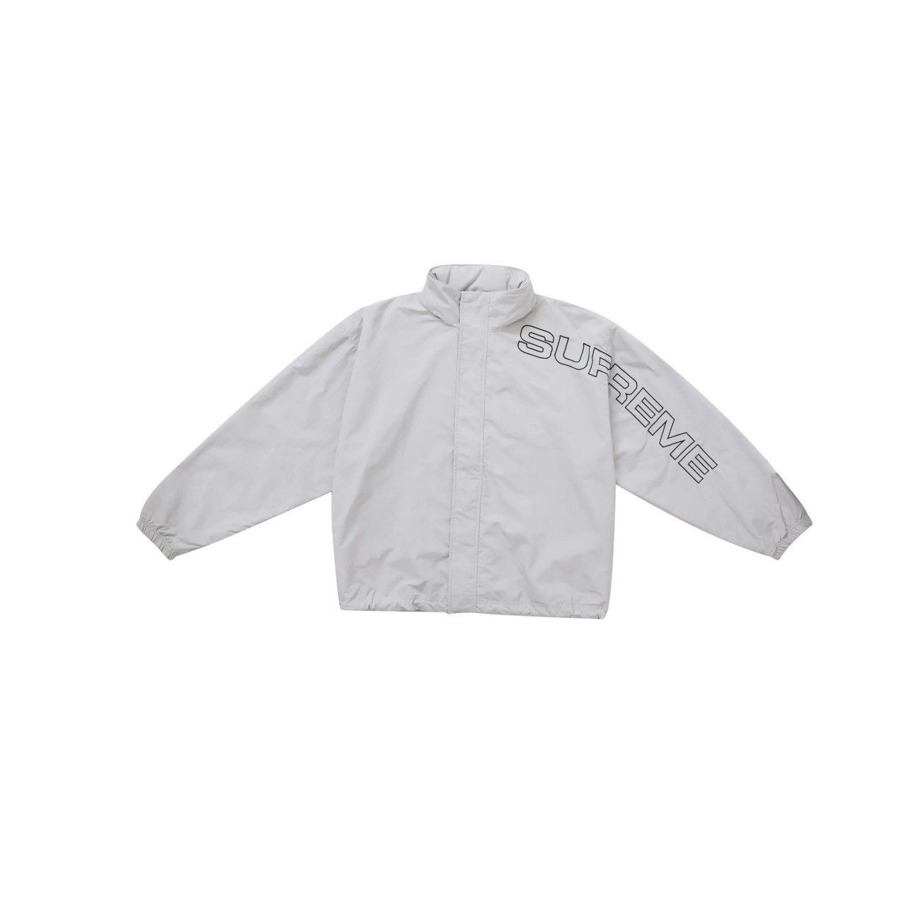 Supreme Supreme Spellout Embroidered Track Jacket Grey Size: XXL Size US XXL / EU 58 / 5 - 2 Thumbnail
