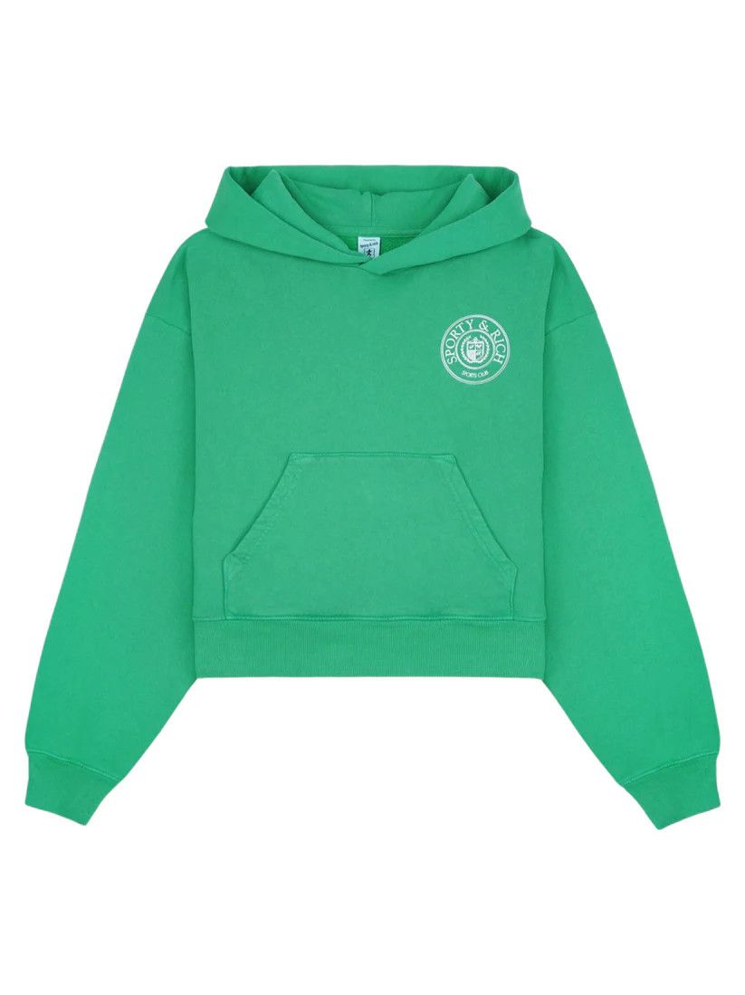 Sporty & Rich o1mle0525 Srhwc Cropped Hoodie in Green Size M / US 6-8 / IT 42-44 - 1 Thumbnail