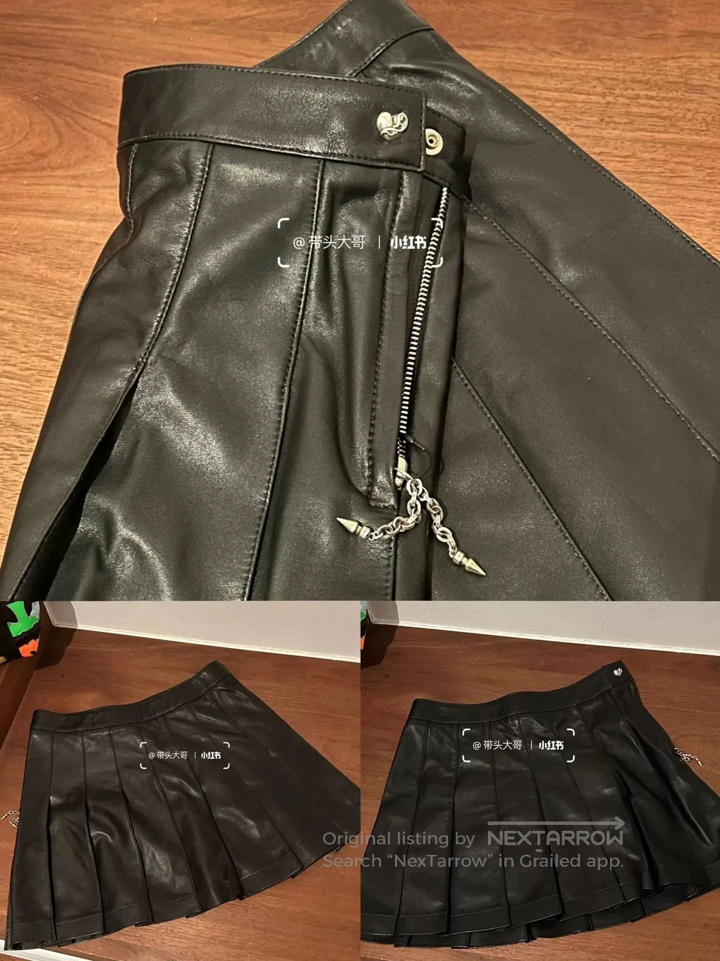 Chrome Hearts chrome hearts black pleated leather skirt. Size 28" / US 6 / IT 42 - 9 Thumbnail