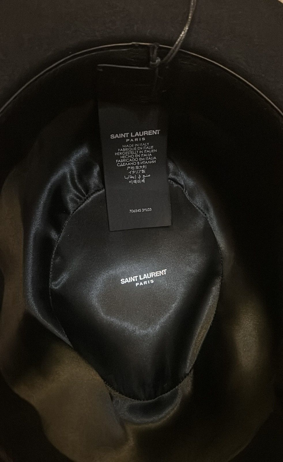 Saint Laurent Paris Saint Laurent Fedora Hat in Rabbit Felt size 58 Size ONE SIZE - 3 Thumbnail